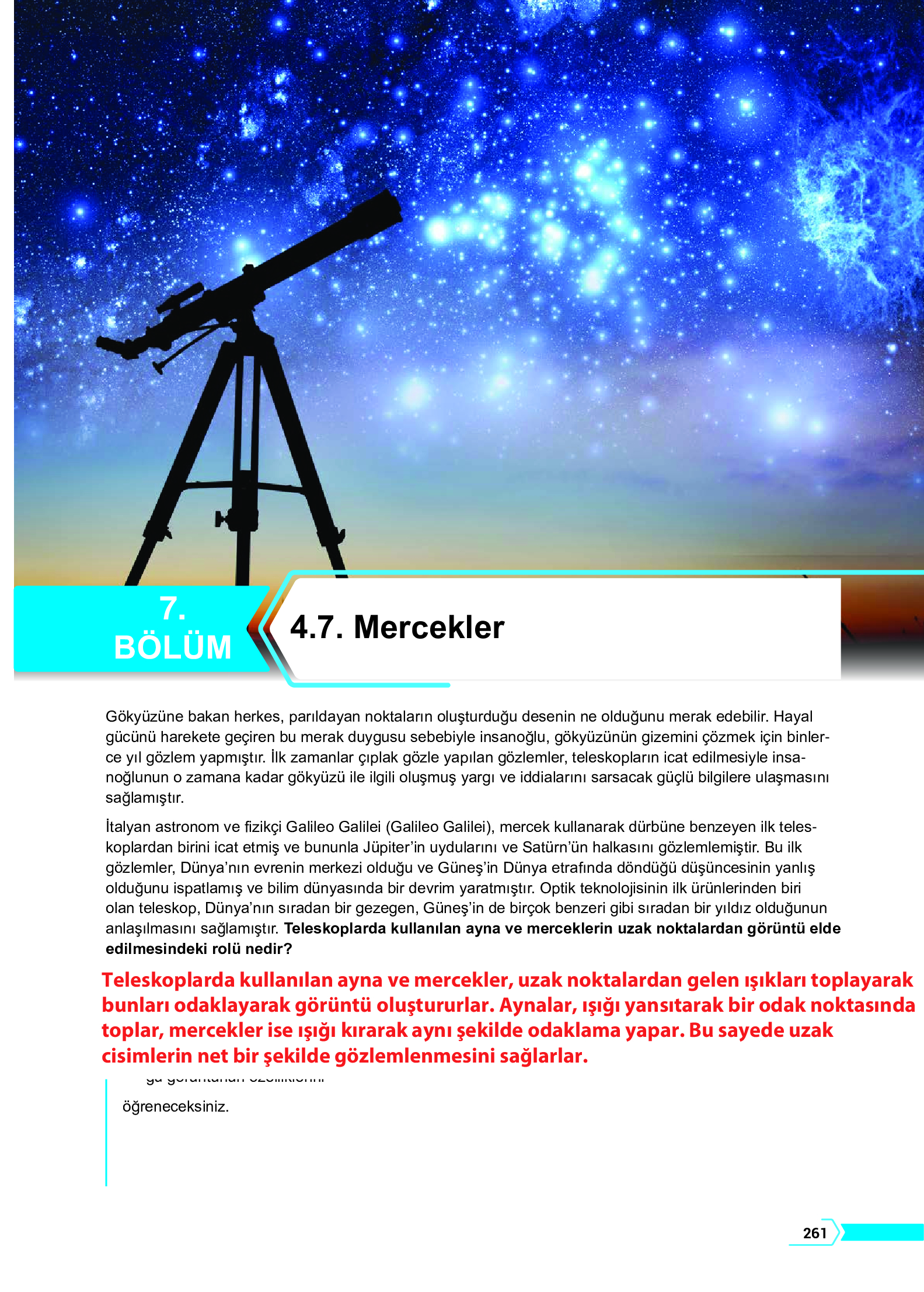 10. Sınıf Meb Yayınları Fen Lisesi Fizik Ders Kitabı Sayfa 261 Cevapları 10. Sınıf Meb Yayınları Fen Lisesi Fizik Ders Kitabı Sayfa 261 Cevapları