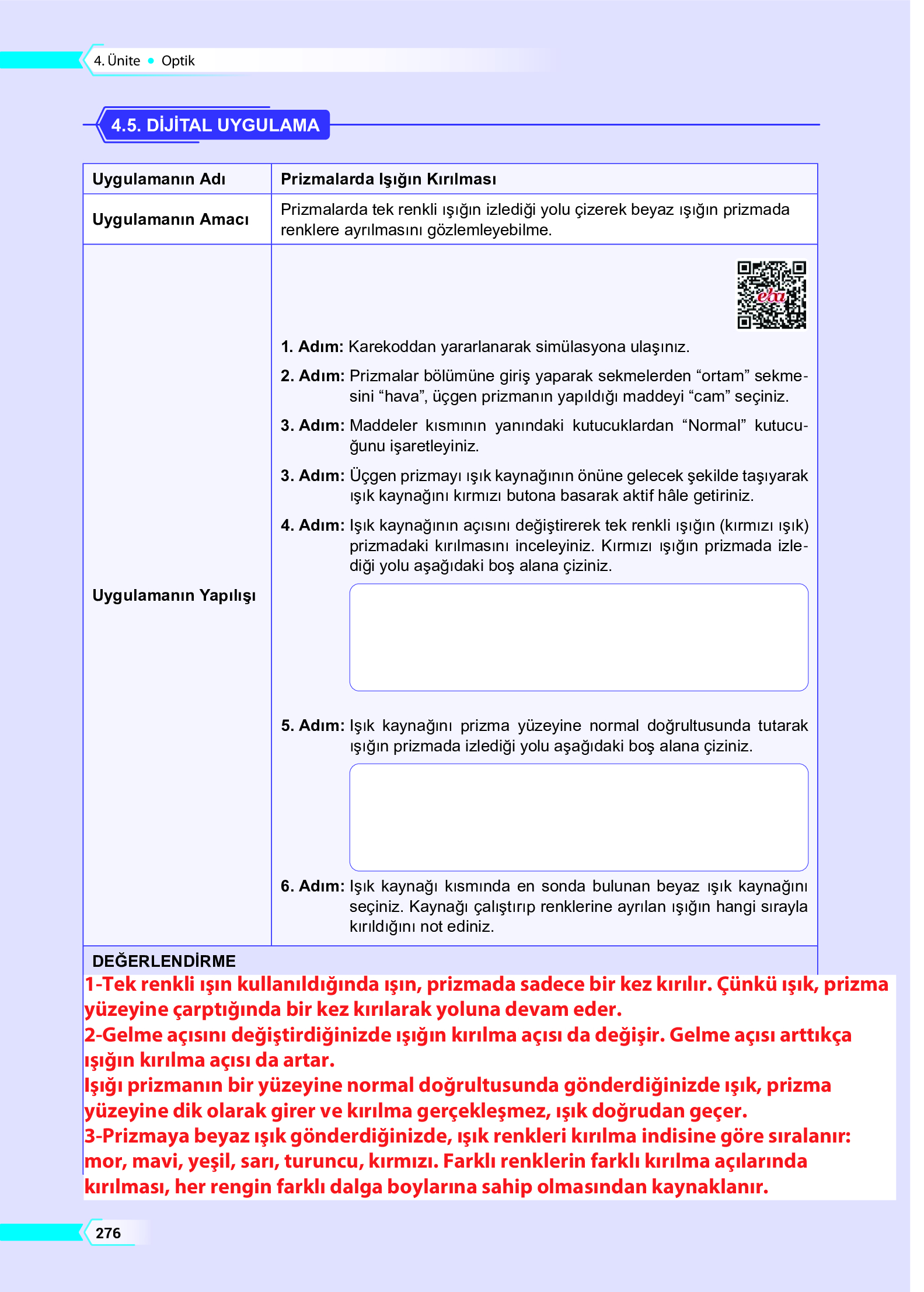 10. Sınıf Meb Yayınları Fen Lisesi Fizik Ders Kitabı Sayfa 276 Cevapları