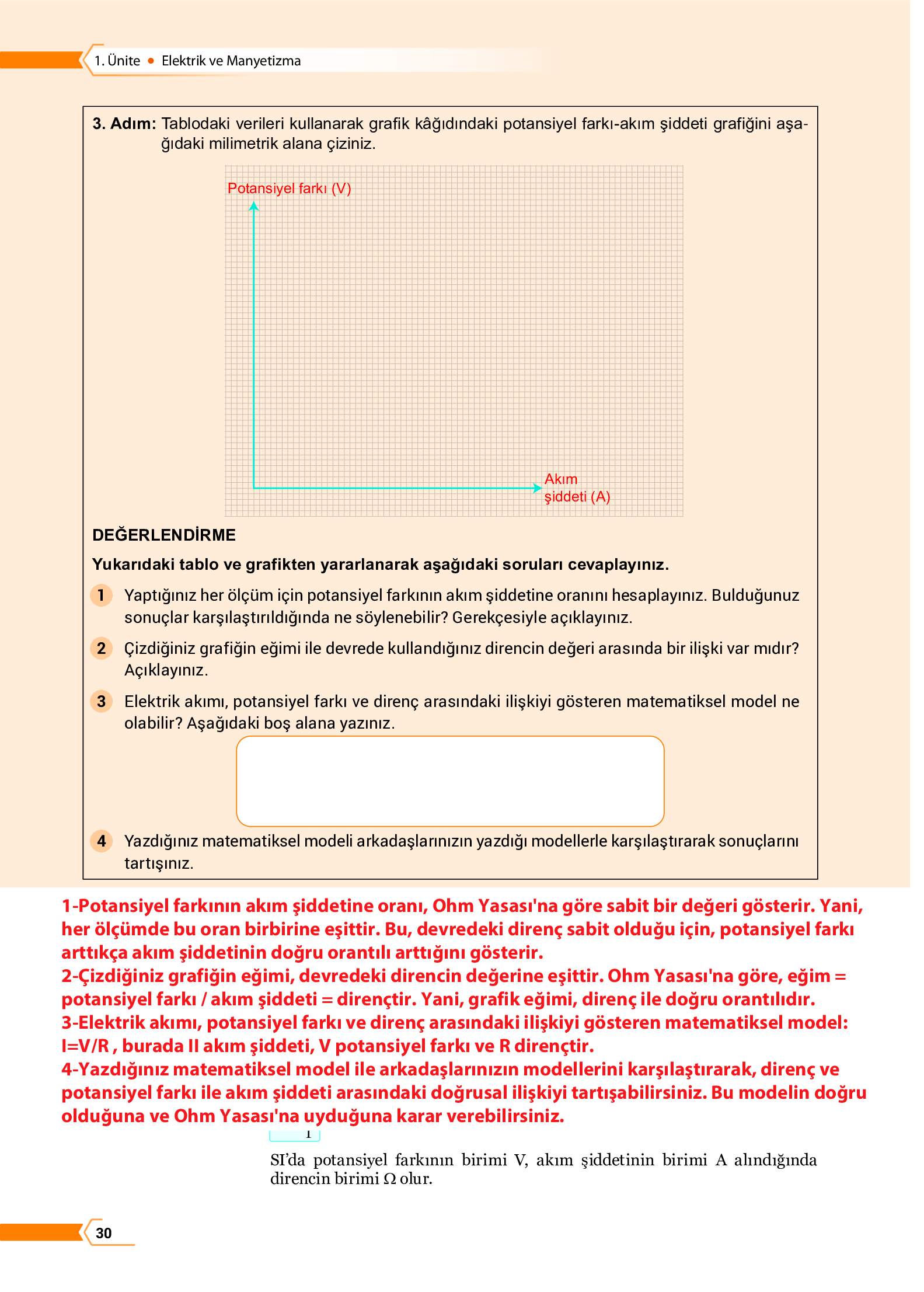 10. Sınıf Meb Yayınları Fen Lisesi Fizik Ders Kitabı Sayfa 30 Cevapları