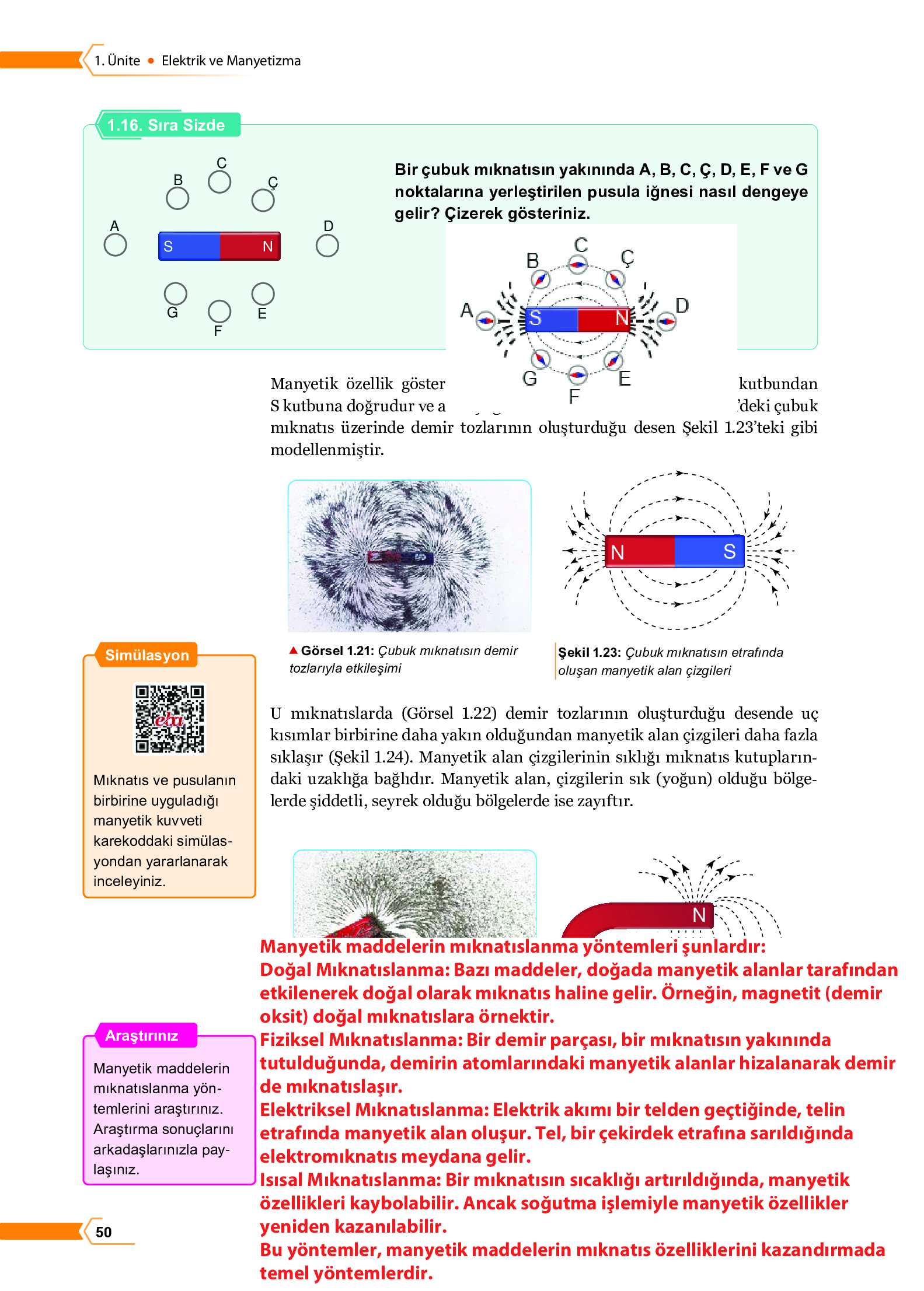 10. Sınıf Meb Yayınları Fen Lisesi Fizik Ders Kitabı Sayfa 50 Cevapları