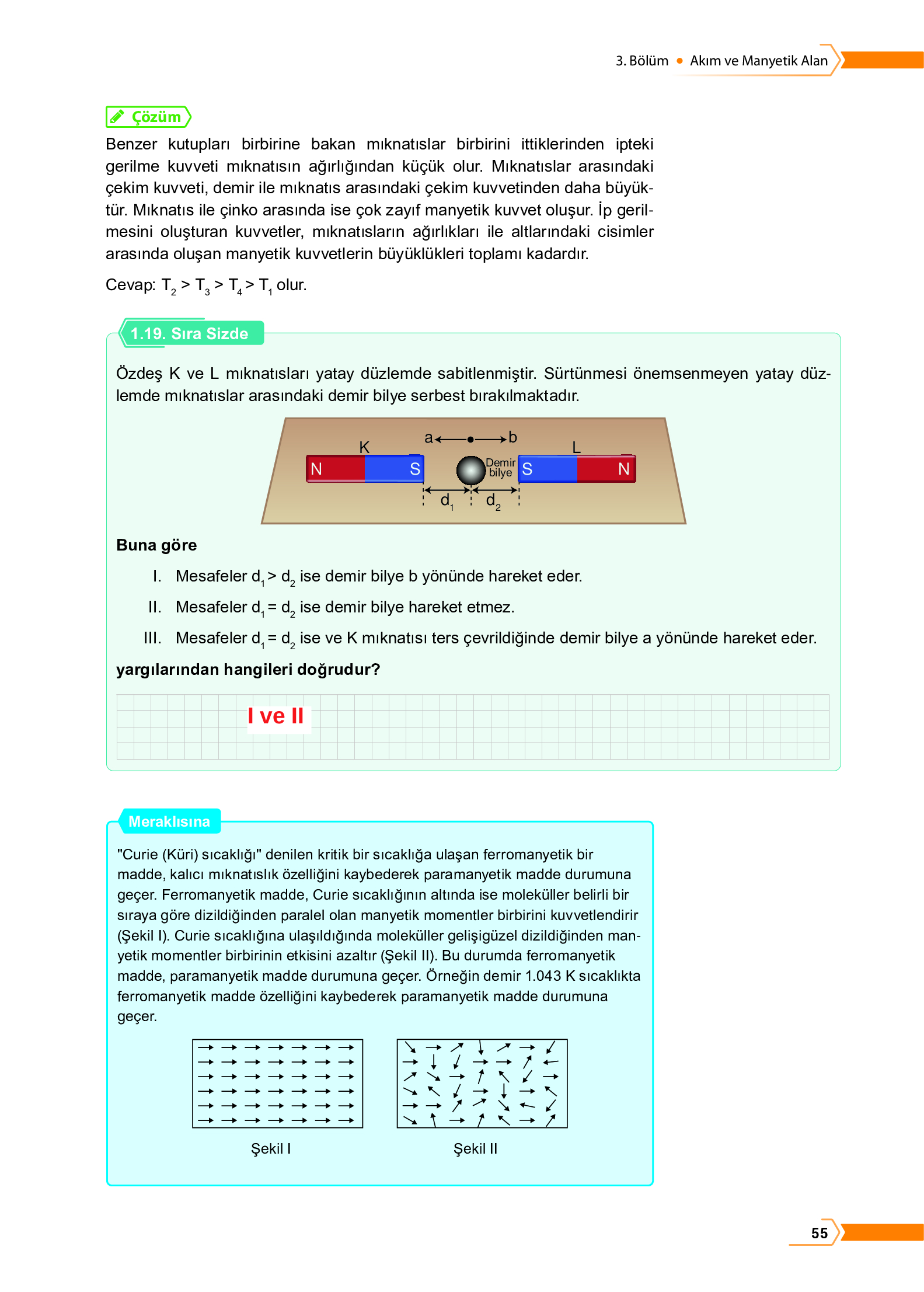 10. Sınıf Meb Yayınları Fen Lisesi Fizik Ders Kitabı Sayfa 55 Cevapları