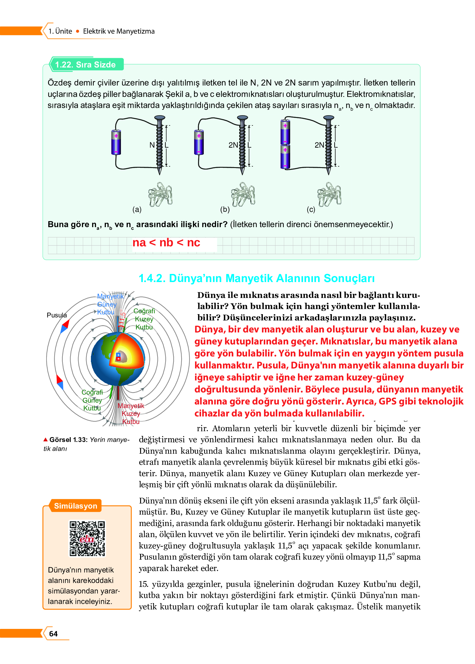 10. Sınıf Meb Yayınları Fen Lisesi Fizik Ders Kitabı Sayfa 64 Cevapları