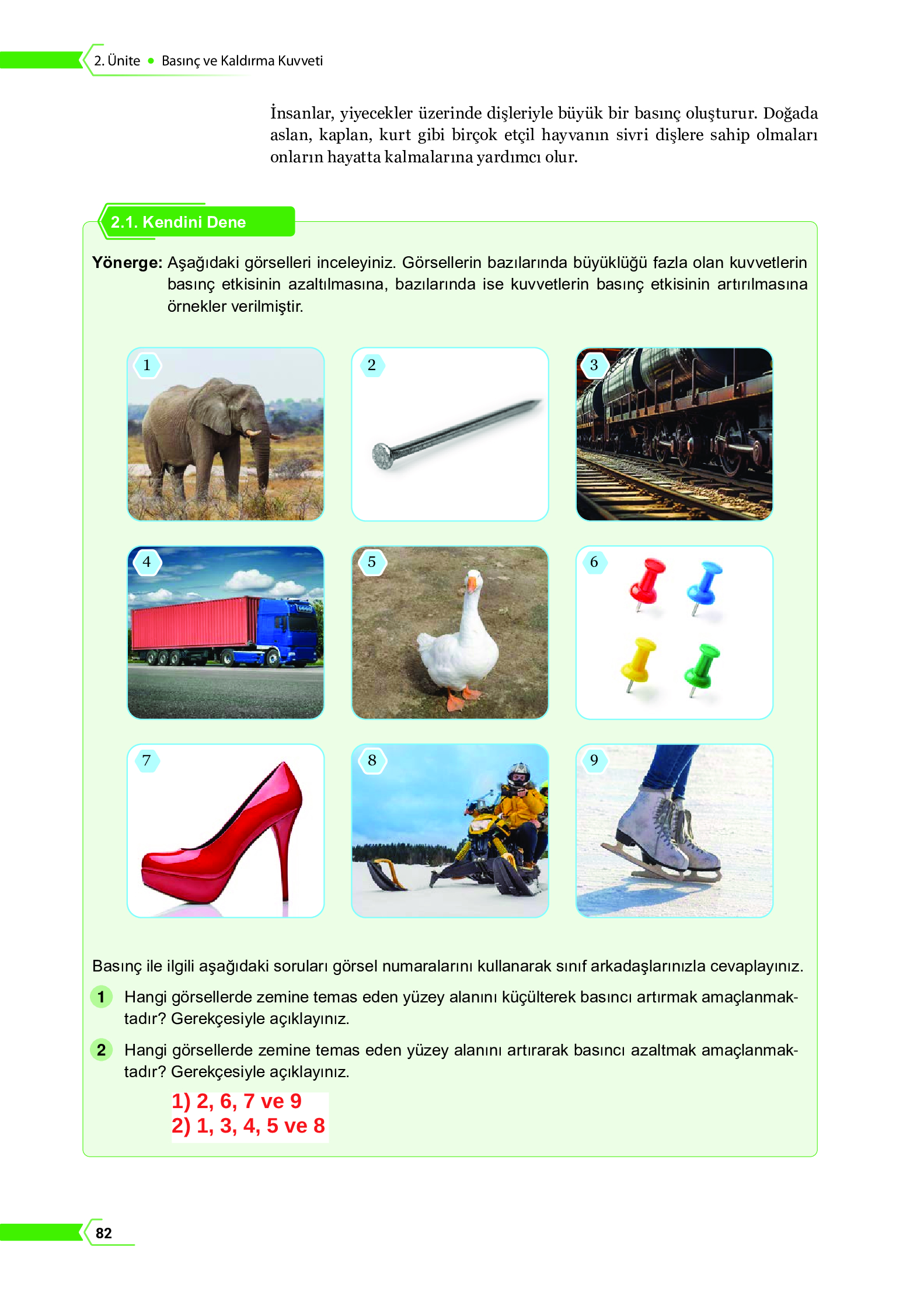 10. Sınıf Meb Yayınları Fen Lisesi Fizik Ders Kitabı Sayfa 82 Cevapları