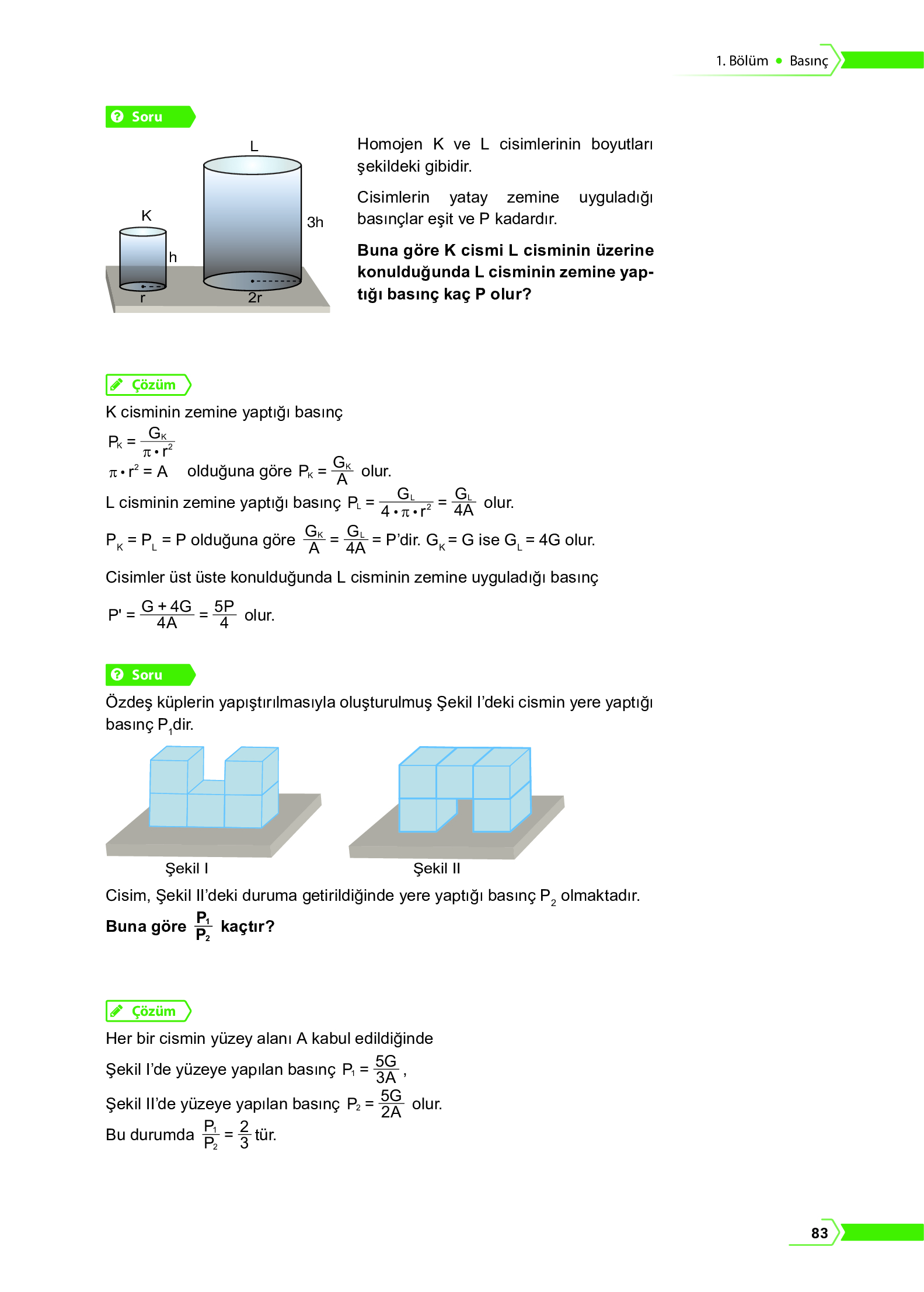 10. Sınıf Meb Yayınları Fen Lisesi Fizik Ders Kitabı Sayfa 83 Cevapları