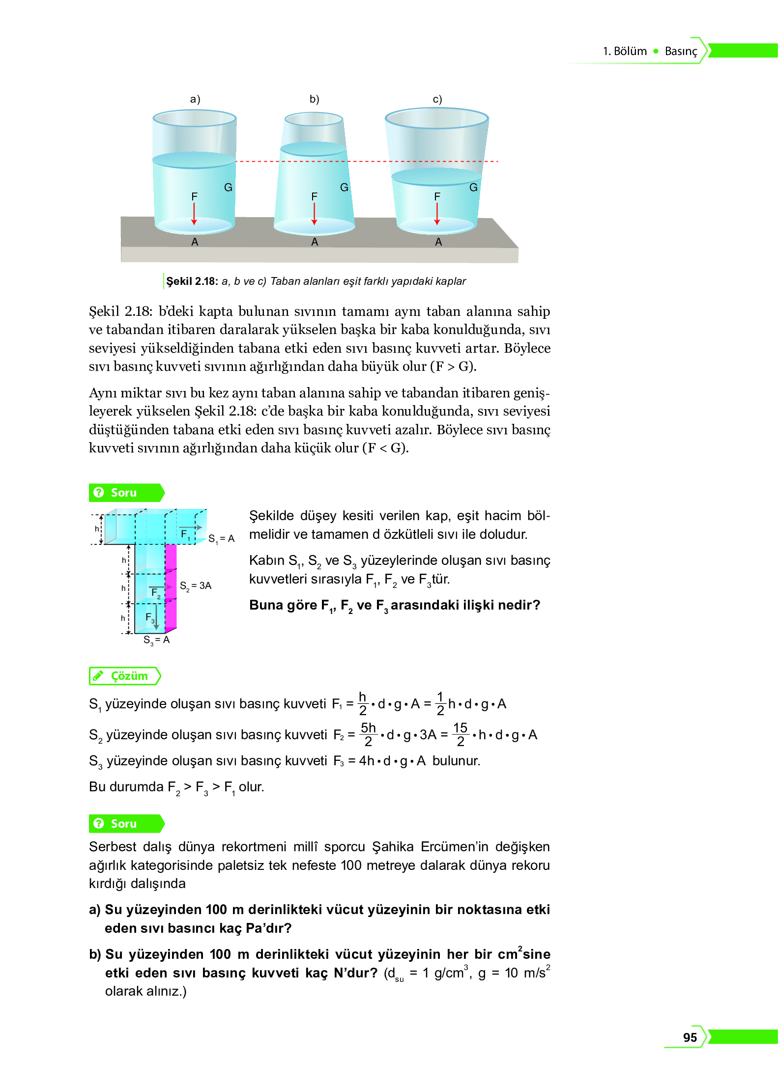 10. Sınıf Meb Yayınları Fen Lisesi Fizik Ders Kitabı Sayfa 95 Cevapları