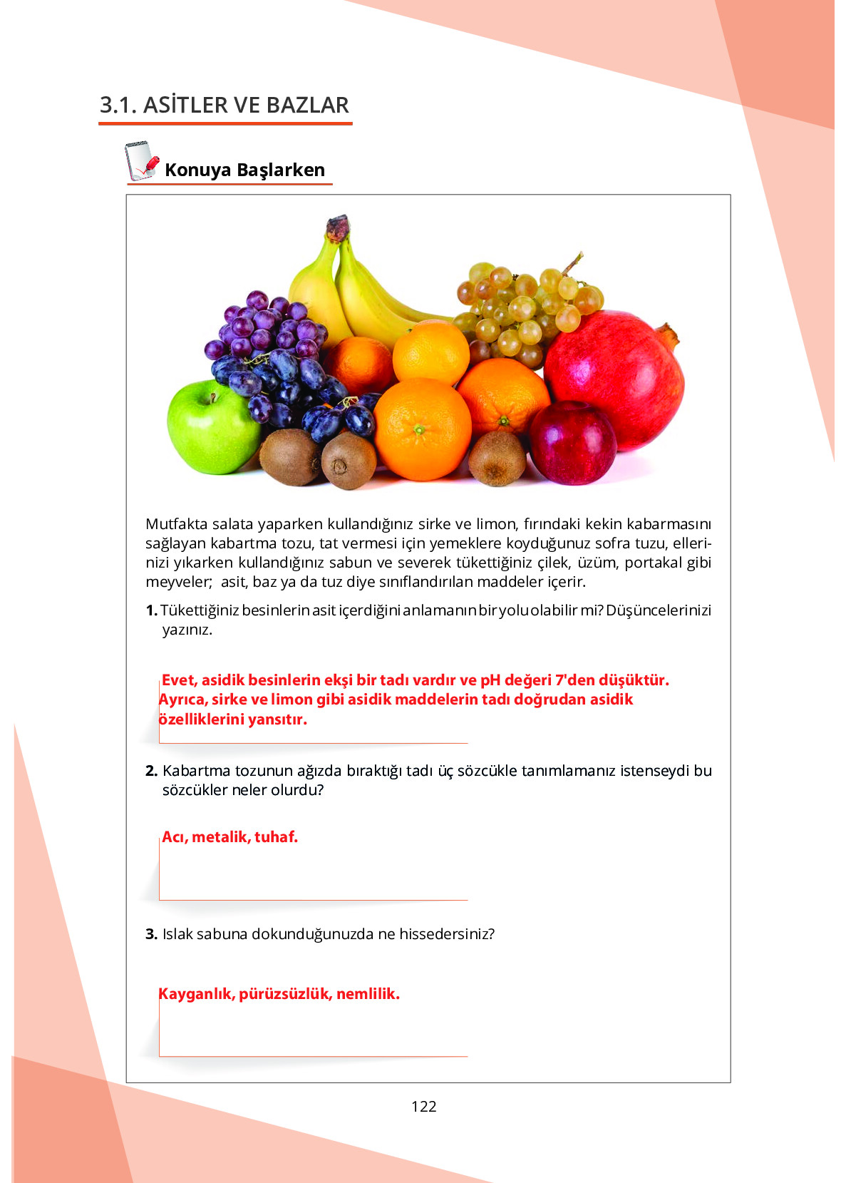 10. Sınıf Meb Yayınları Fen Lisesi Kimya Ders Kitabı Sayfa 122 Cevapları 10. Sınıf Meb Yayınları Fen Lisesi Kimya Ders Kitabı Sayfa 122 Cevapları