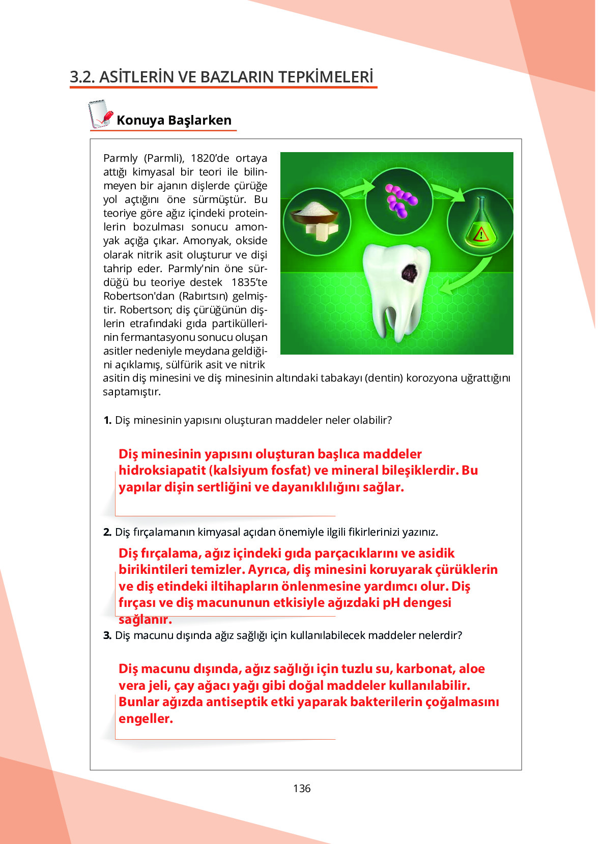 10. Sınıf Meb Yayınları Fen Lisesi Kimya Ders Kitabı Sayfa 136 Cevapları 10. Sınıf Meb Yayınları Fen Lisesi Kimya Ders Kitabı Sayfa 136 Cevapları