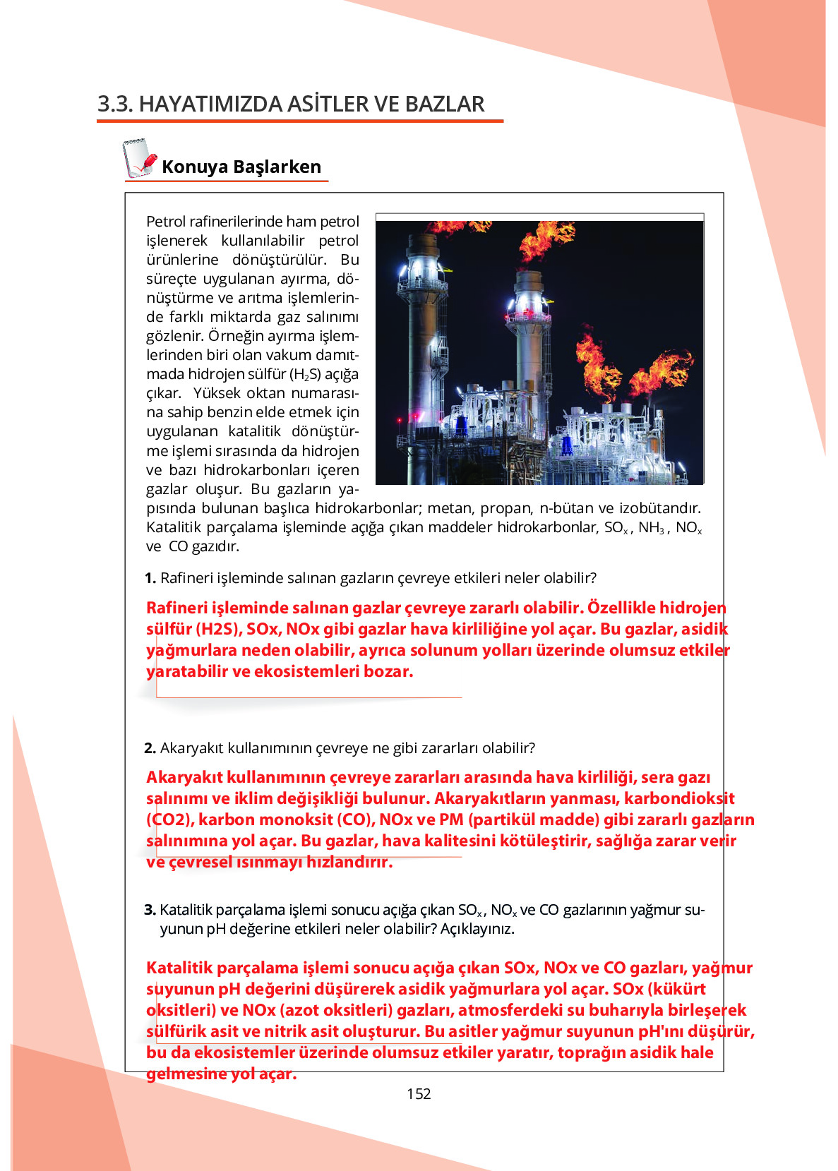10. Sınıf Meb Yayınları Fen Lisesi Kimya Ders Kitabı Sayfa 152 Cevapları 10. Sınıf Meb Yayınları Fen Lisesi Kimya Ders Kitabı Sayfa 152 Cevapları