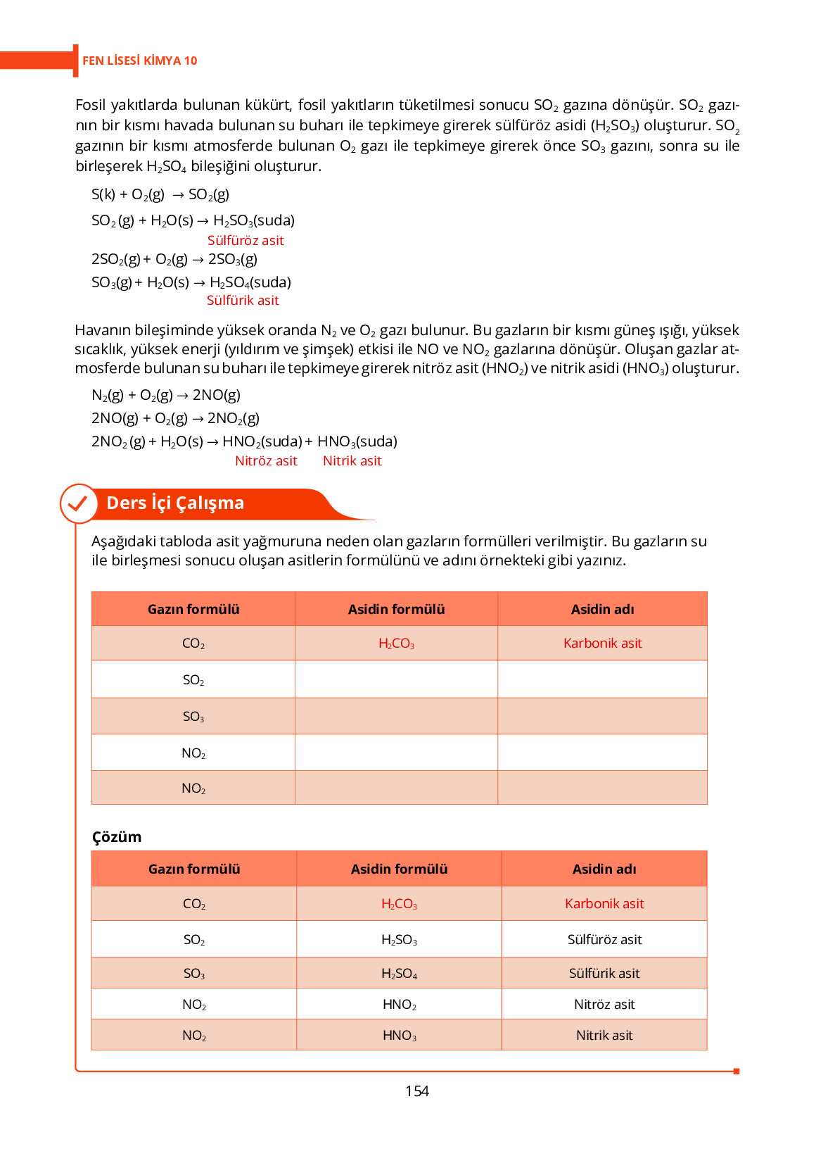 10. Sınıf Meb Yayınları Fen Lisesi Kimya Ders Kitabı Sayfa 154 Cevapları 10. Sınıf Meb Yayınları Fen Lisesi Kimya Ders Kitabı Sayfa 154 Cevapları