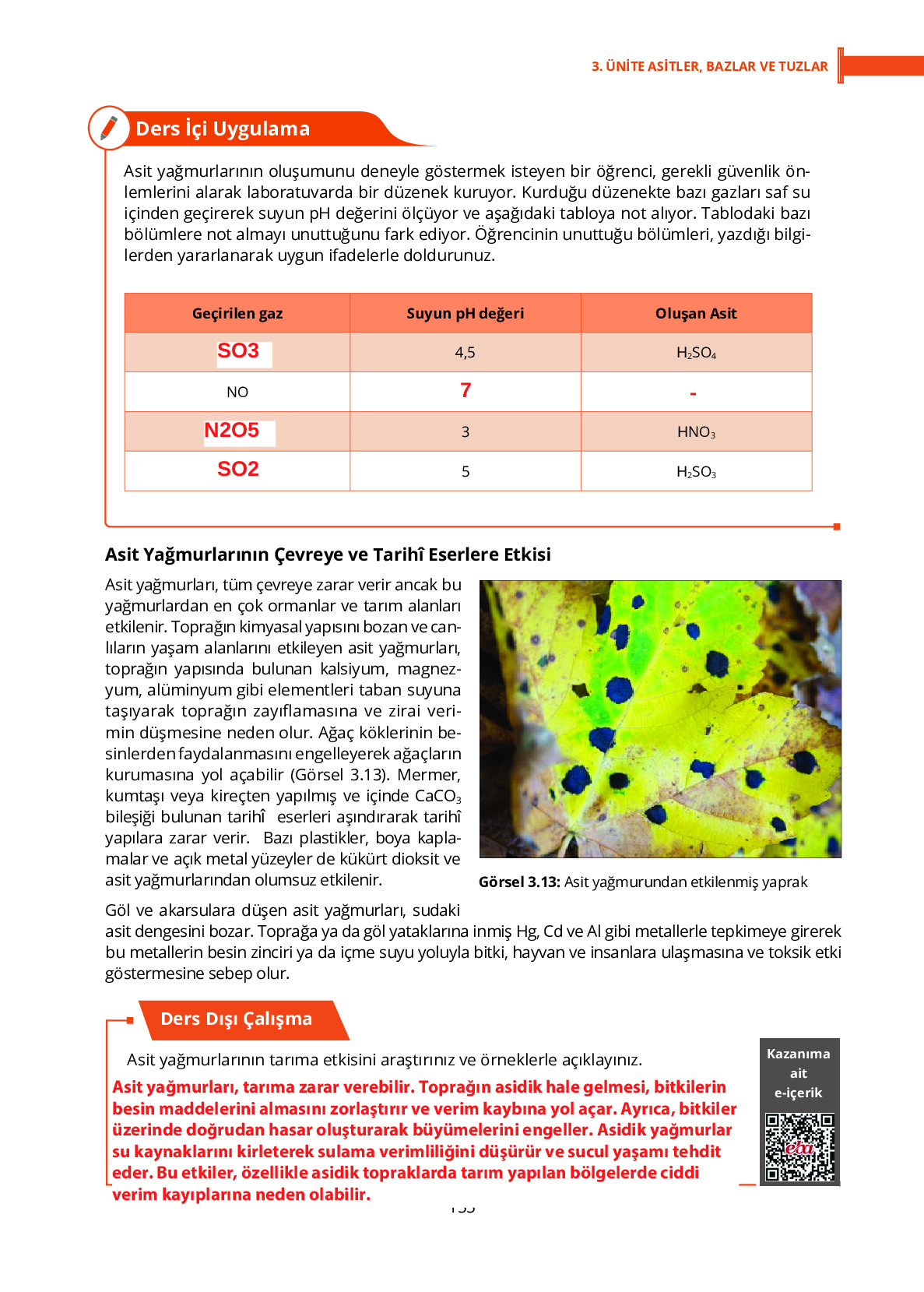10. Sınıf Meb Yayınları Fen Lisesi Kimya Ders Kitabı Sayfa 155 Cevapları