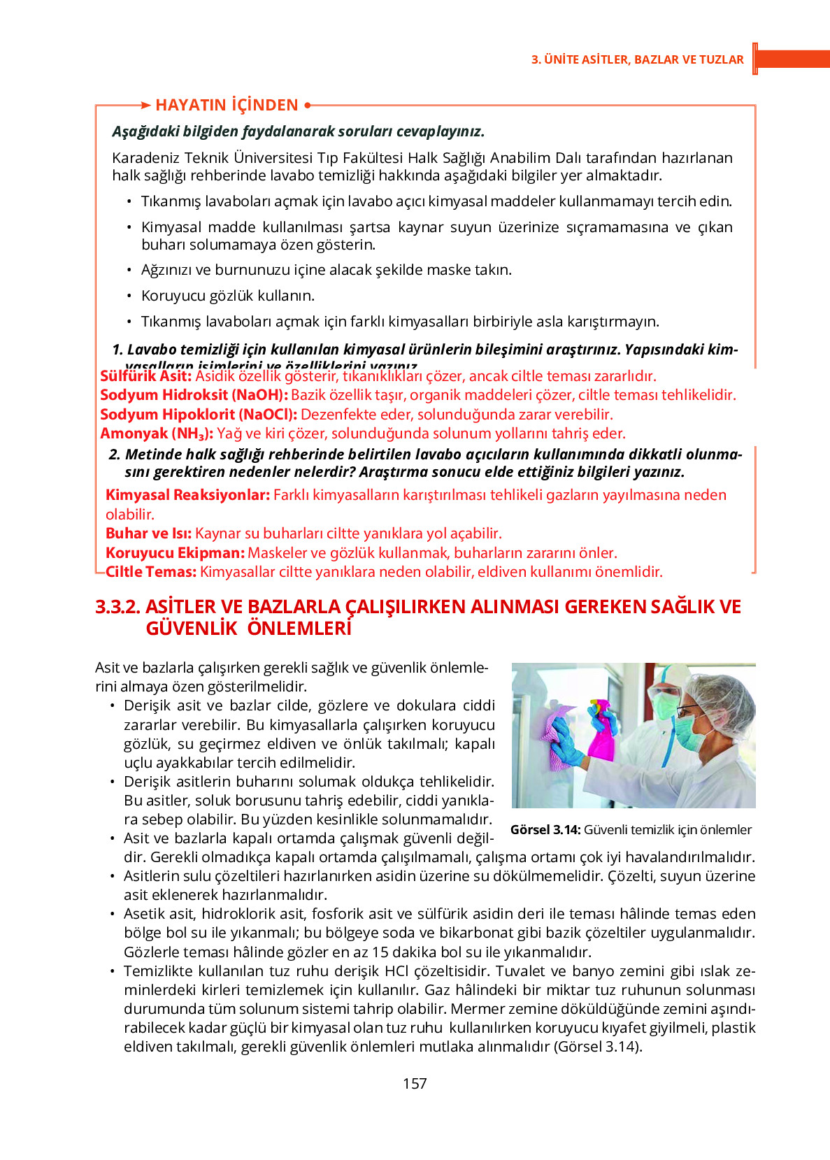 10. Sınıf Meb Yayınları Fen Lisesi Kimya Ders Kitabı Sayfa 157 Cevapları 10. Sınıf Meb Yayınları Fen Lisesi Kimya Ders Kitabı Sayfa 157 Cevapları