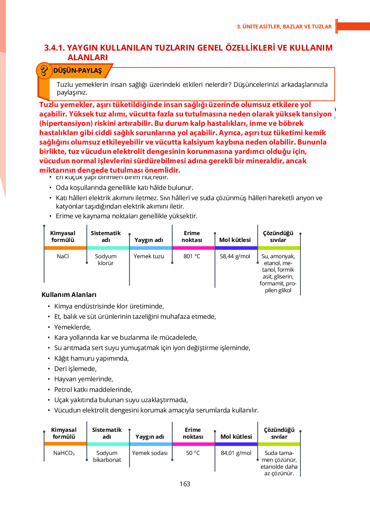 10. Sınıf Meb Yayınları Fen Lisesi Kimya Ders Kitabı Sayfa 163 Cevapları 10. Sınıf Meb Yayınları Fen Lisesi Kimya Ders Kitabı Sayfa 163 Cevapları