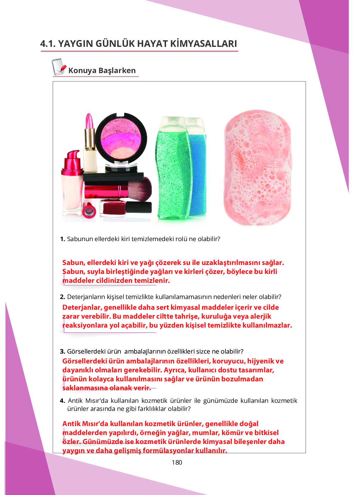 10. Sınıf Meb Yayınları Fen Lisesi Kimya Ders Kitabı Sayfa 180 Cevapları 10. Sınıf Meb Yayınları Fen Lisesi Kimya Ders Kitabı Sayfa 180 Cevapları