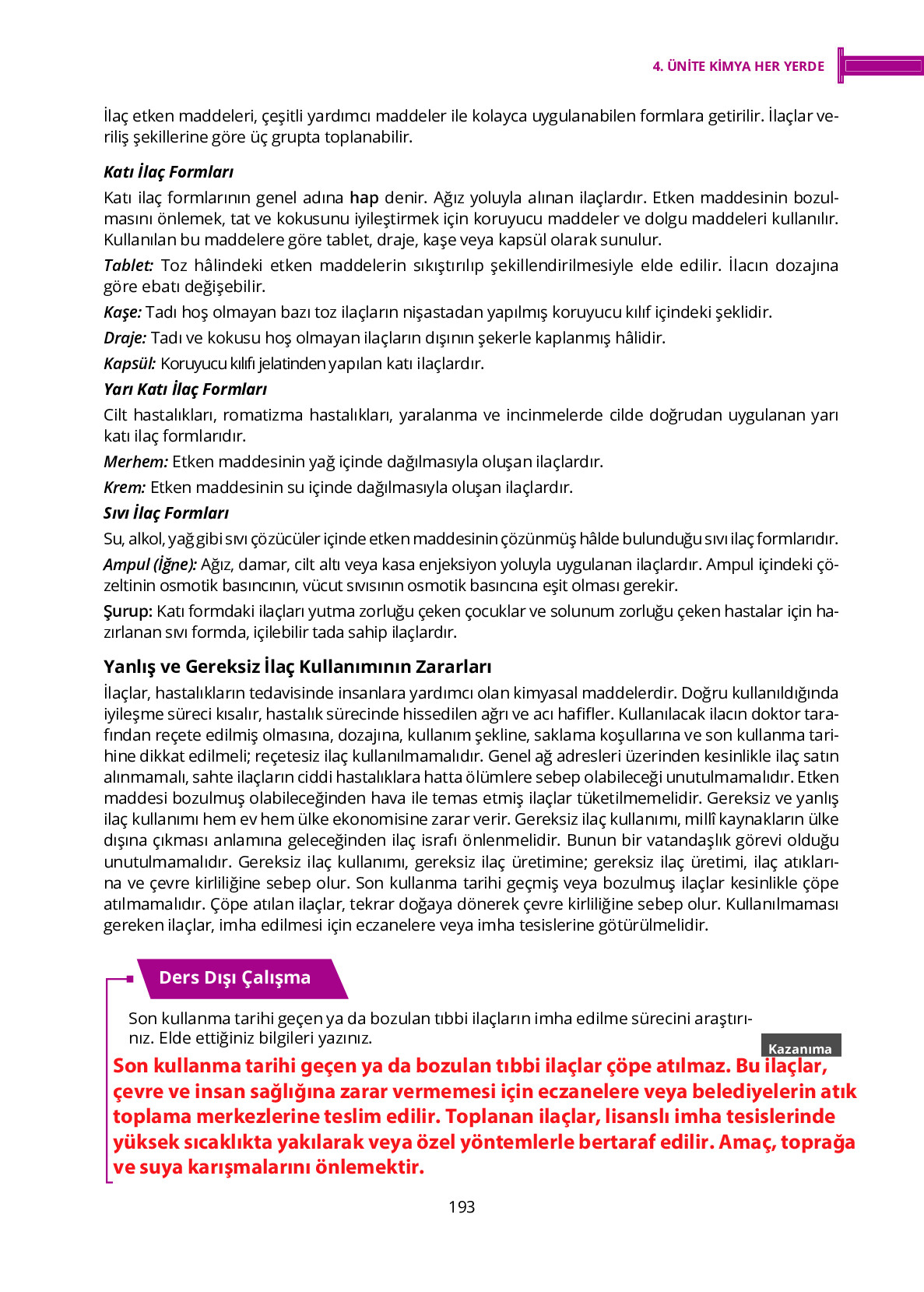 10. Sınıf Meb Yayınları Fen Lisesi Kimya Ders Kitabı Sayfa 193 Cevapları 10. Sınıf Meb Yayınları Fen Lisesi Kimya Ders Kitabı Sayfa 193 Cevapları
