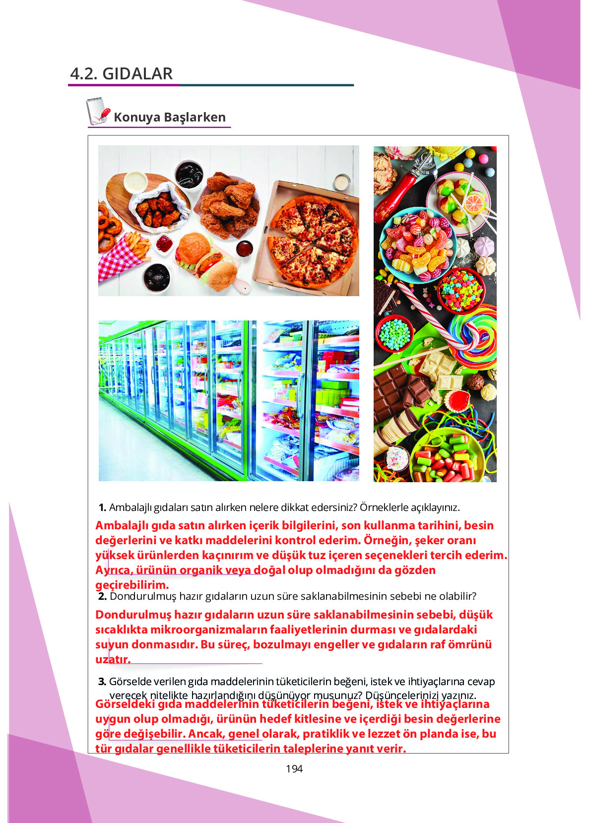 10. Sınıf Meb Yayınları Fen Lisesi Kimya Ders Kitabı Sayfa 194 Cevapları 10. Sınıf Meb Yayınları Fen Lisesi Kimya Ders Kitabı Sayfa 194 Cevapları