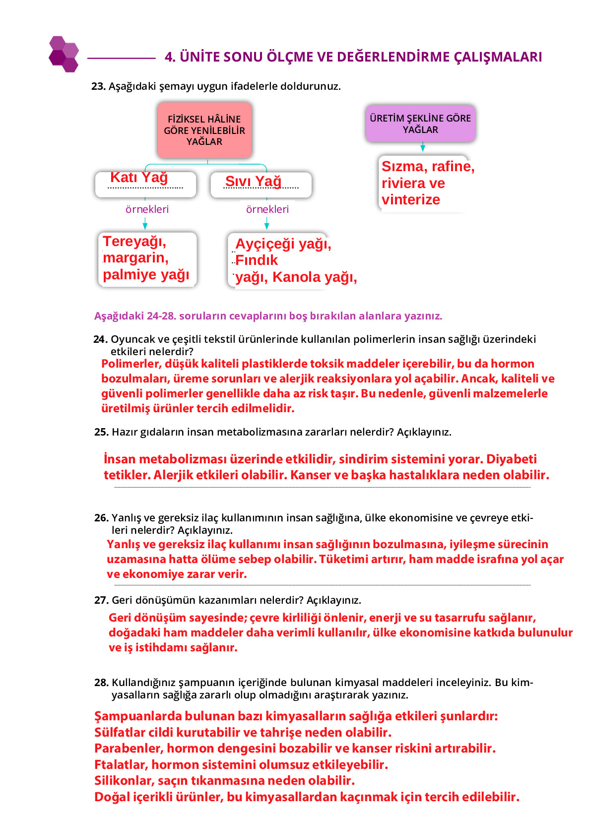 10. Sınıf Meb Yayınları Fen Lisesi Kimya Ders Kitabı Sayfa 205 Cevapları 10. Sınıf Meb Yayınları Fen Lisesi Kimya Ders Kitabı Sayfa 205 Cevapları