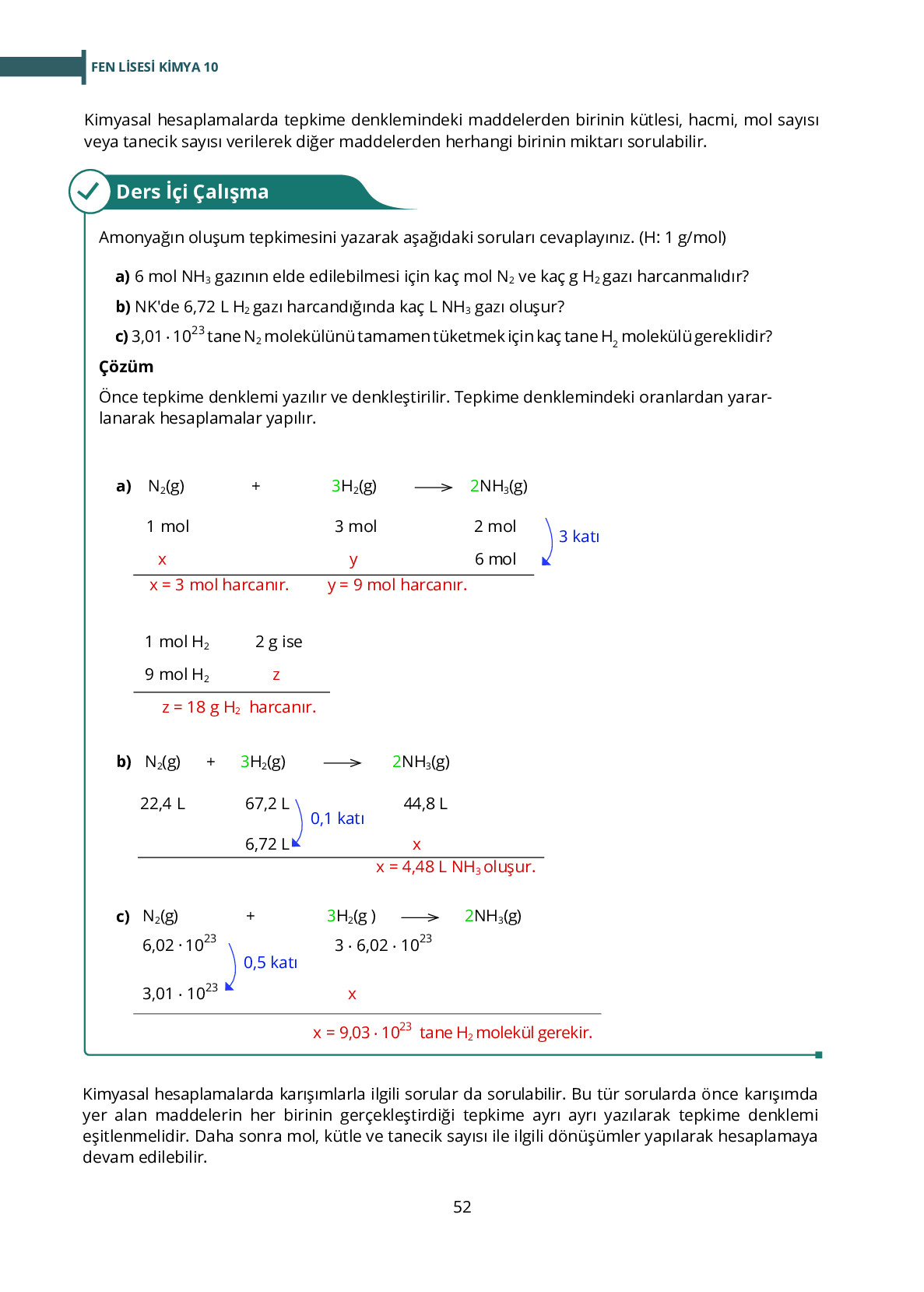 10. Sınıf Meb Yayınları Fen Lisesi Kimya Ders Kitabı Sayfa 52 Cevapları 10. Sınıf Meb Yayınları Fen Lisesi Kimya Ders Kitabı Sayfa 52 Cevapları