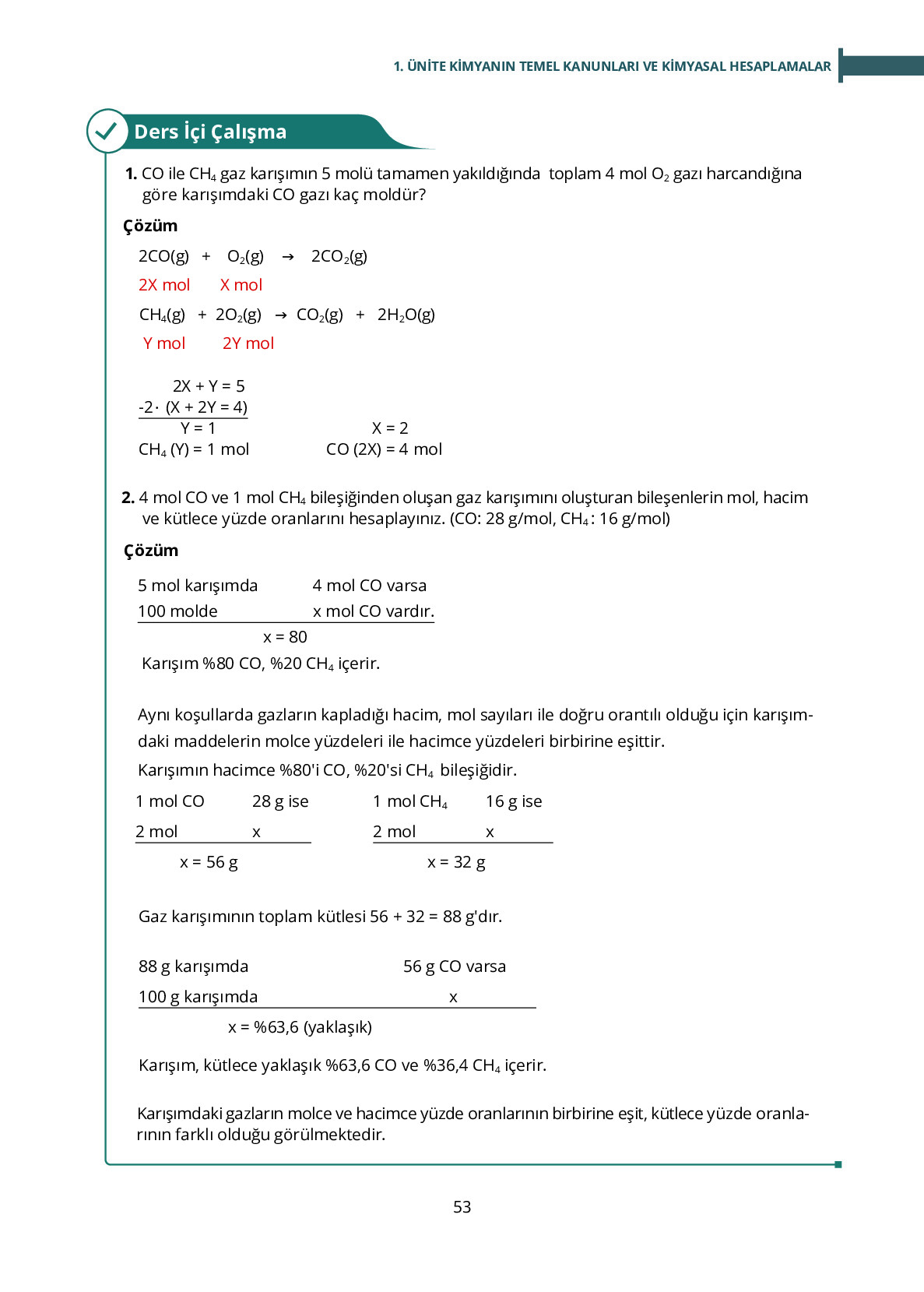 10. Sınıf Meb Yayınları Fen Lisesi Kimya Ders Kitabı Sayfa 53 Cevapları 10. Sınıf Meb Yayınları Fen Lisesi Kimya Ders Kitabı Sayfa 53 Cevapları