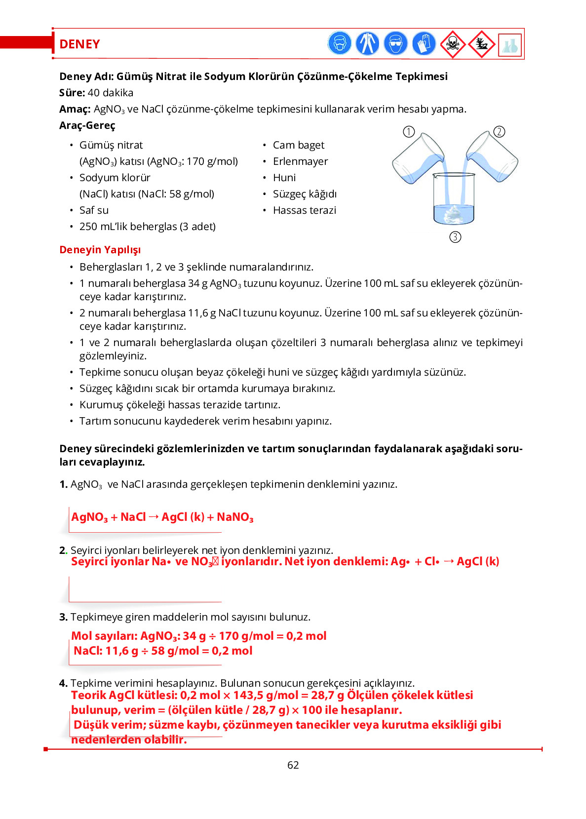 10. Sınıf Meb Yayınları Fen Lisesi Kimya Ders Kitabı Sayfa 62 Cevapları 10. Sınıf Meb Yayınları Fen Lisesi Kimya Ders Kitabı Sayfa 62 Cevapları