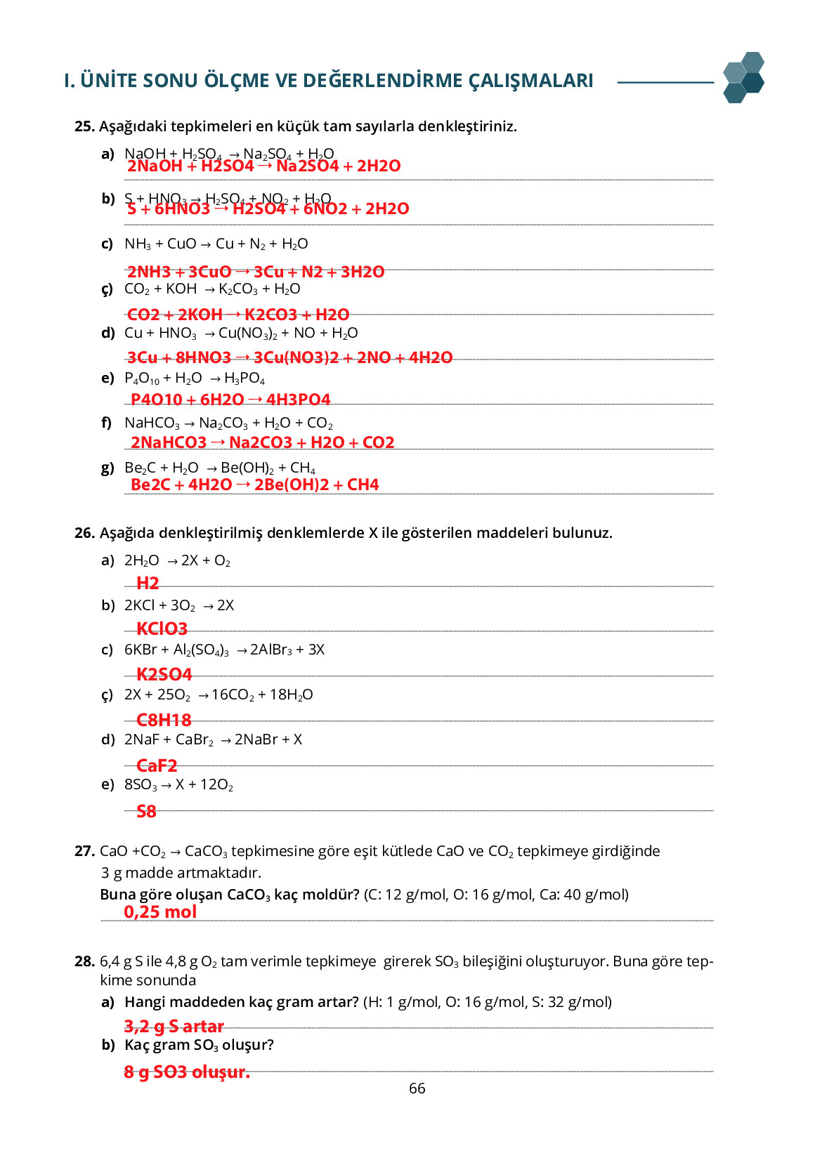 10. Sınıf Meb Yayınları Fen Lisesi Kimya Ders Kitabı Sayfa 66 Cevapları 10. Sınıf Meb Yayınları Fen Lisesi Kimya Ders Kitabı Sayfa 66 Cevapları