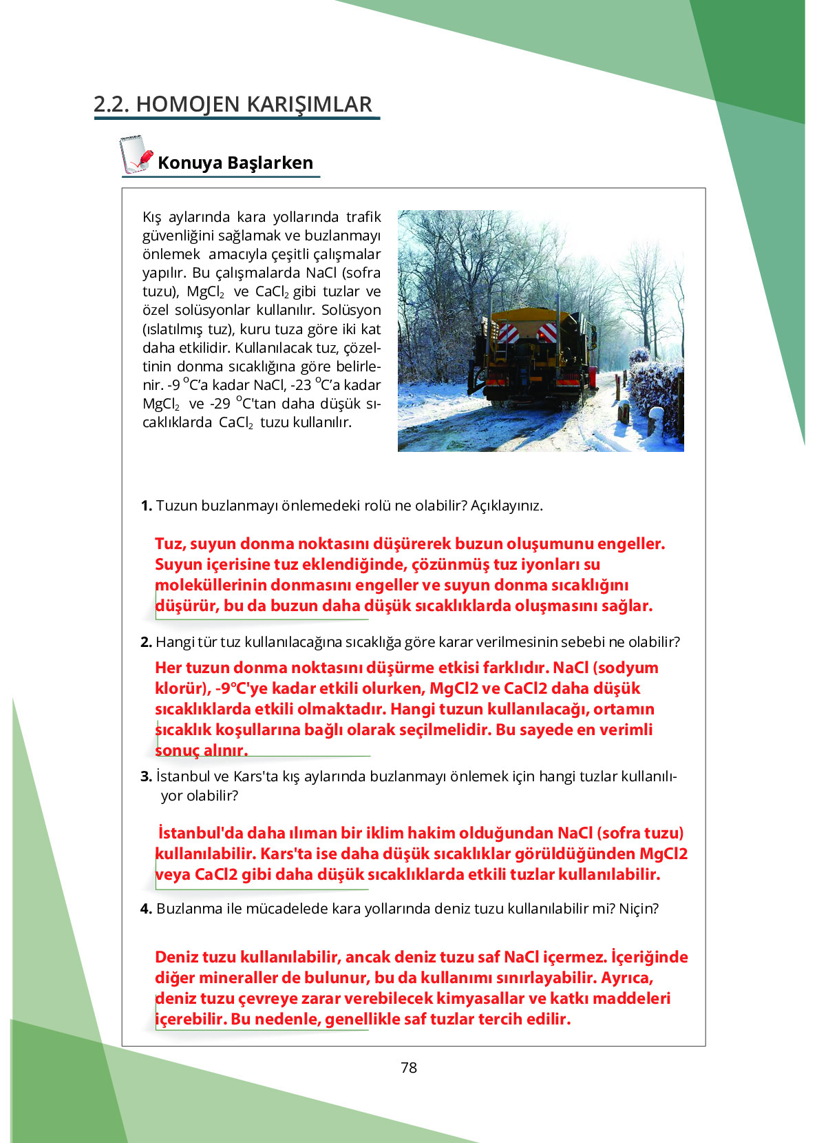 10. Sınıf Meb Yayınları Fen Lisesi Kimya Ders Kitabı Sayfa 78 Cevapları 10. Sınıf Meb Yayınları Fen Lisesi Kimya Ders Kitabı Sayfa 78 Cevapları