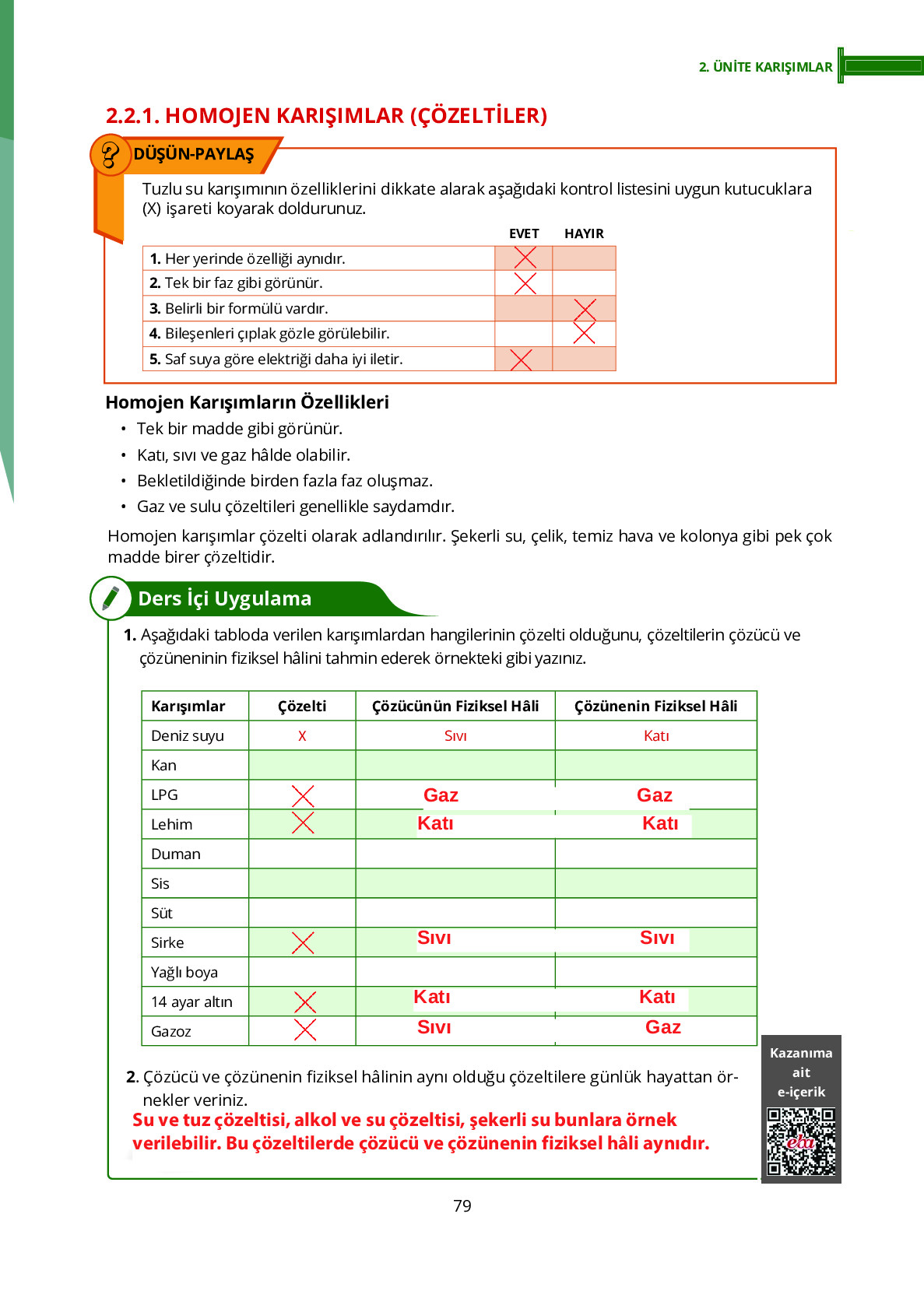 10. Sınıf Meb Yayınları Fen Lisesi Kimya Ders Kitabı Sayfa 79 Cevapları 10. Sınıf Meb Yayınları Fen Lisesi Kimya Ders Kitabı Sayfa 79 Cevapları