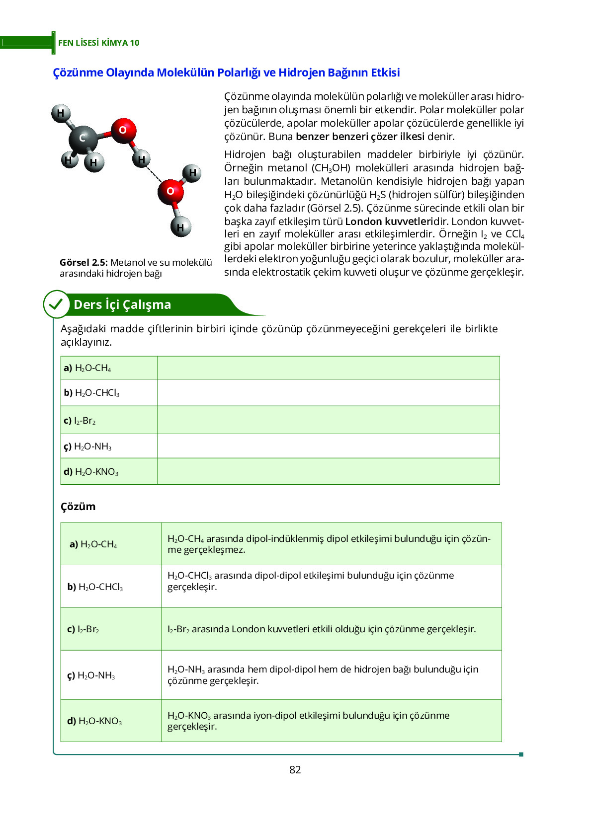 10. Sınıf Meb Yayınları Fen Lisesi Kimya Ders Kitabı Sayfa 82 Cevapları 10. Sınıf Meb Yayınları Fen Lisesi Kimya Ders Kitabı Sayfa 82 Cevapları