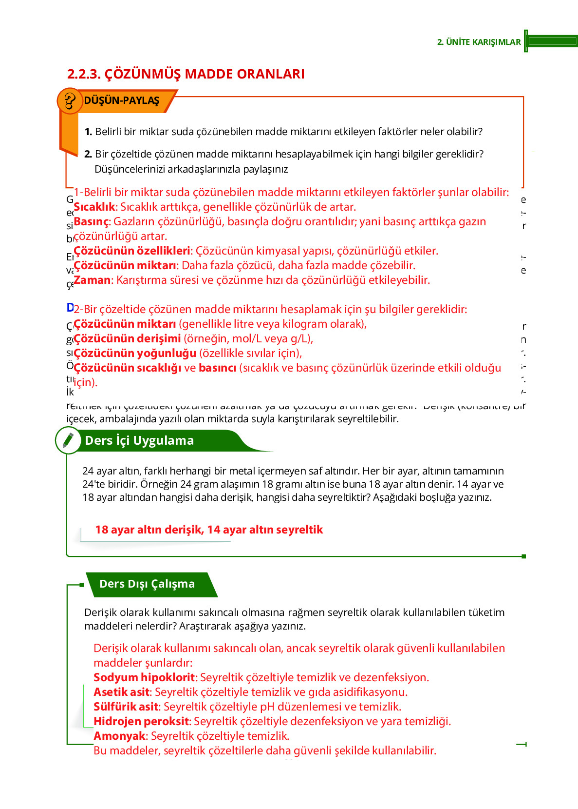 10. Sınıf Meb Yayınları Fen Lisesi Kimya Ders Kitabı Sayfa 85 Cevapları 10. Sınıf Meb Yayınları Fen Lisesi Kimya Ders Kitabı Sayfa 85 Cevapları