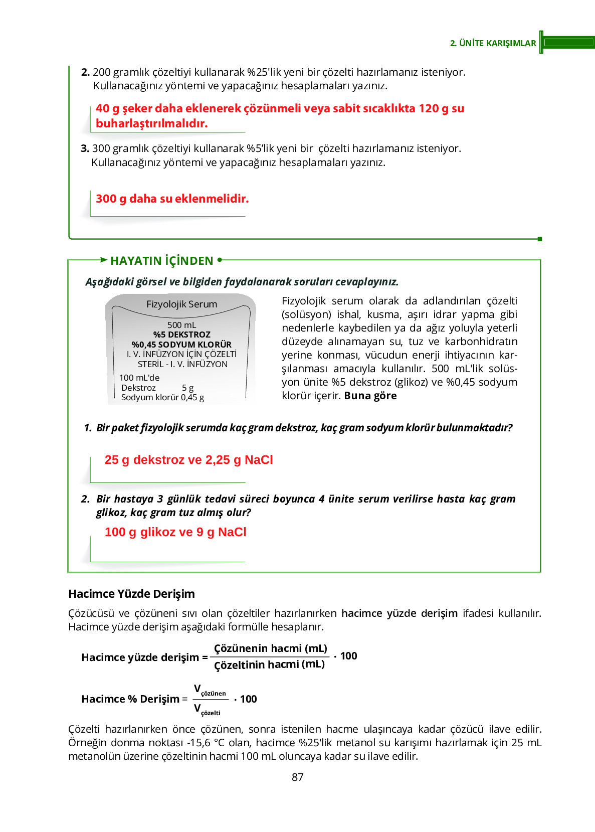 10. Sınıf Meb Yayınları Fen Lisesi Kimya Ders Kitabı Sayfa 87 Cevapları 10. Sınıf Meb Yayınları Fen Lisesi Kimya Ders Kitabı Sayfa 87 Cevapları