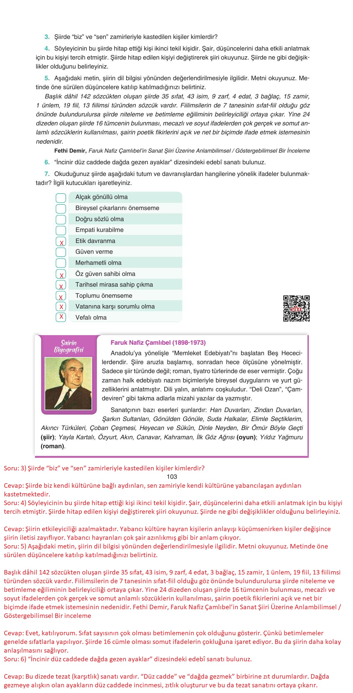 11. Sınıf Gizem Yayınları Türk Dili Ve Edebiyatı Ders Kitabı Sayfa 103 Cevapları 11. Sınıf Gizem Yayınları Türk Dili Ve Edebiyatı Ders Kitabı Sayfa 103 Cevapları