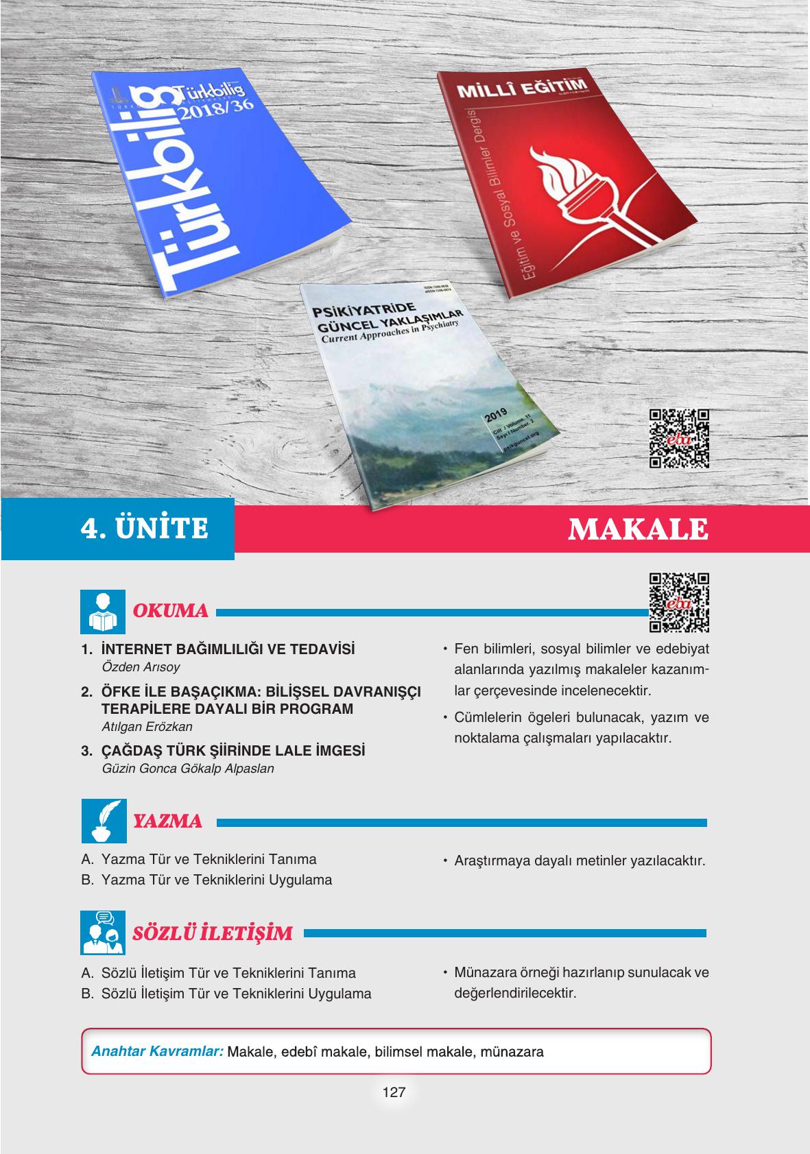 11. Sınıf Gizem Yayınları Türk Dili Ve Edebiyatı Ders Kitabı Sayfa 127 Cevapları