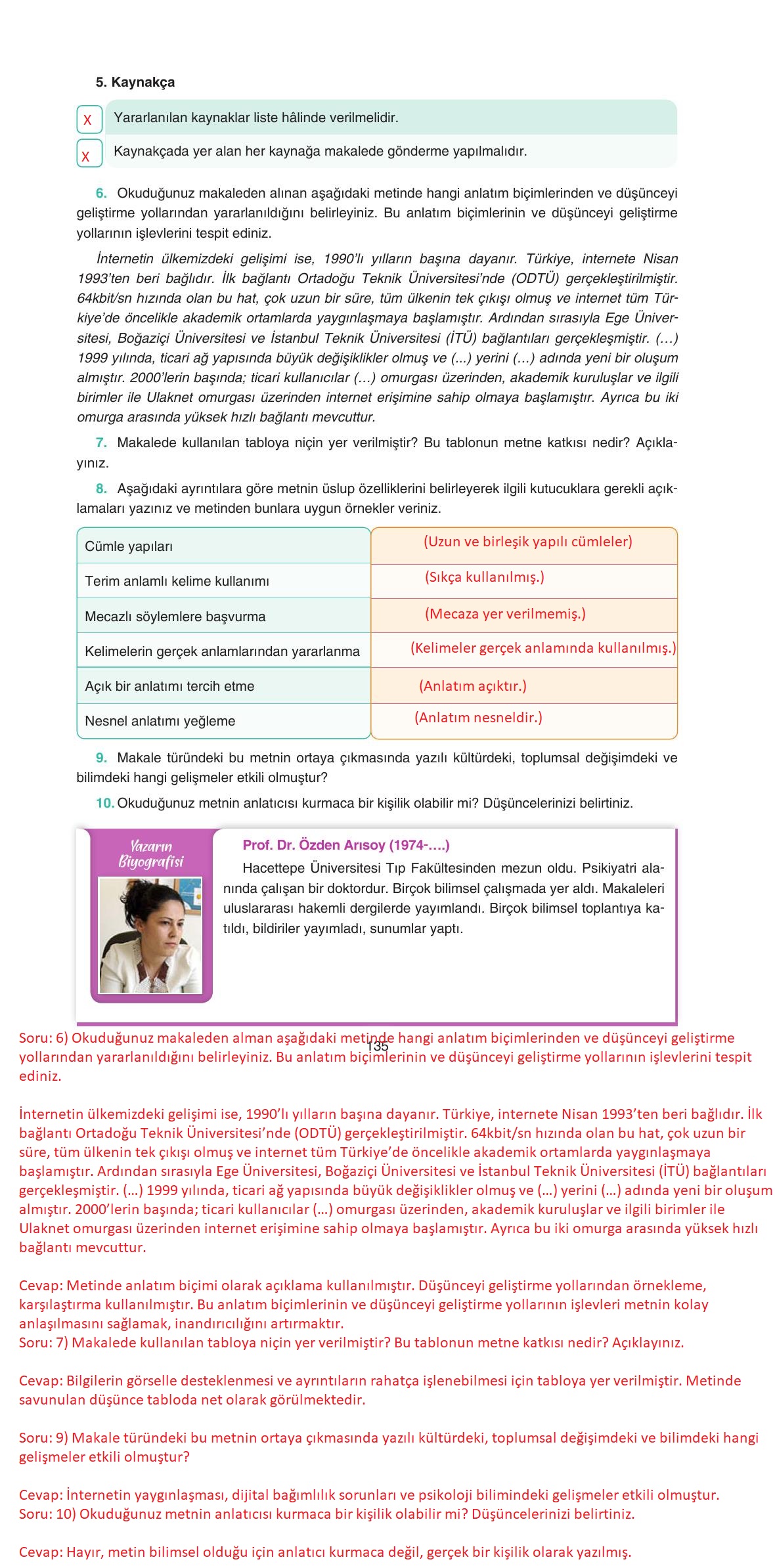 11. Sınıf Gizem Yayınları Türk Dili Ve Edebiyatı Ders Kitabı Sayfa 135 Cevapları 11. Sınıf Gizem Yayınları Türk Dili Ve Edebiyatı Ders Kitabı Sayfa 135 Cevapları