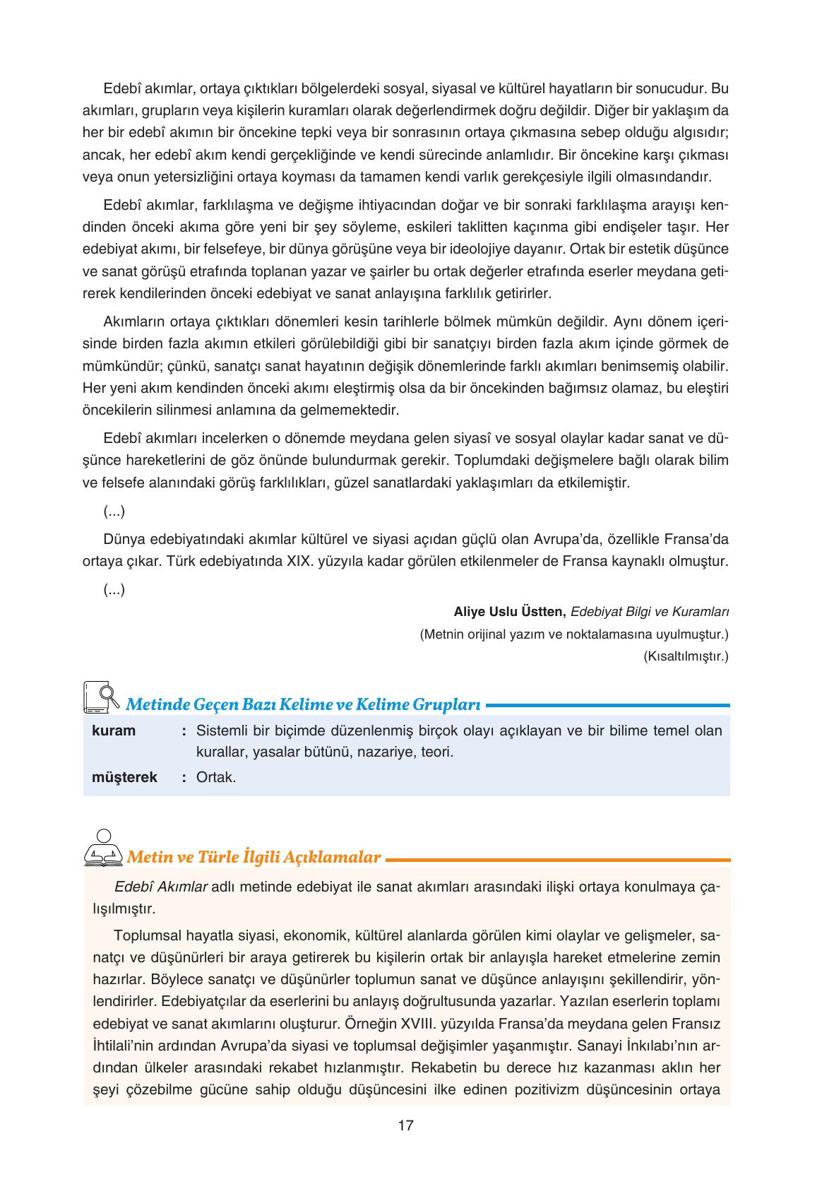 11. Sınıf Gizem Yayınları Türk Dili Ve Edebiyatı Ders Kitabı Sayfa 17 Cevapları 11. Sınıf Gizem Yayınları Türk Dili Ve Edebiyatı Ders Kitabı Sayfa 17 Cevapları