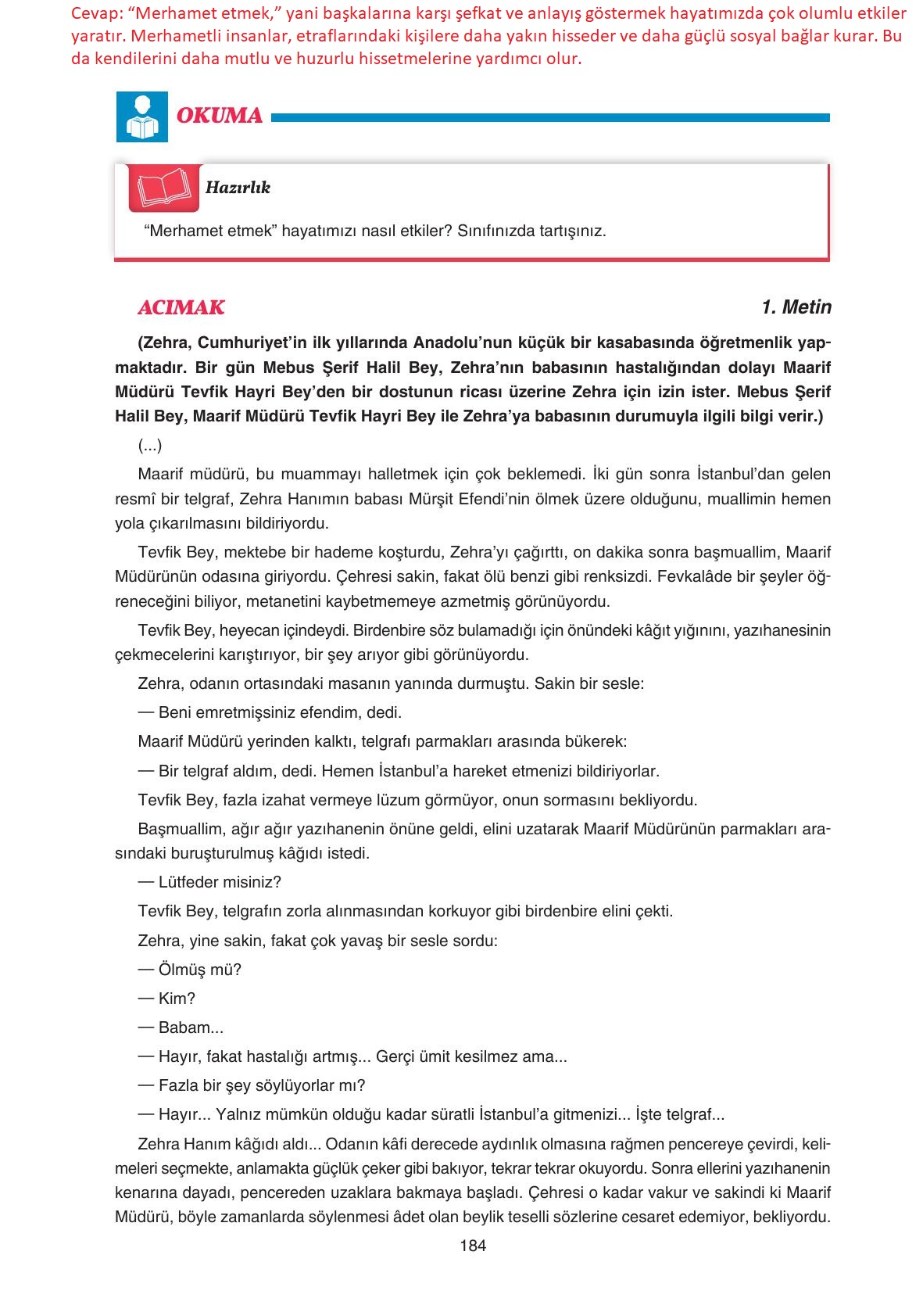 11. Sınıf Gizem Yayınları Türk Dili Ve Edebiyatı Ders Kitabı Sayfa 184 Cevapları 11. Sınıf Gizem Yayınları Türk Dili Ve Edebiyatı Ders Kitabı Sayfa 184 Cevapları