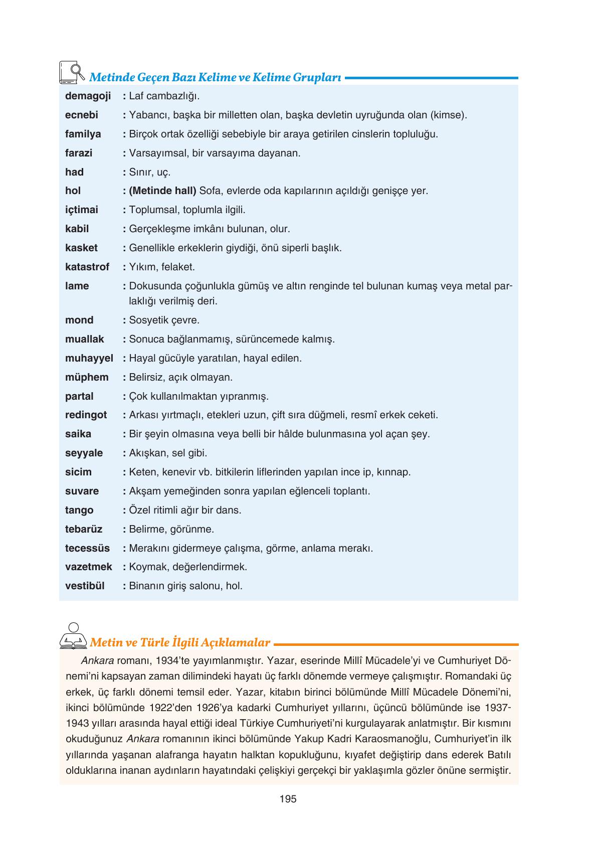 11. Sınıf Gizem Yayınları Türk Dili Ve Edebiyatı Ders Kitabı Sayfa 195 Cevapları 11. Sınıf Gizem Yayınları Türk Dili Ve Edebiyatı Ders Kitabı Sayfa 195 Cevapları
