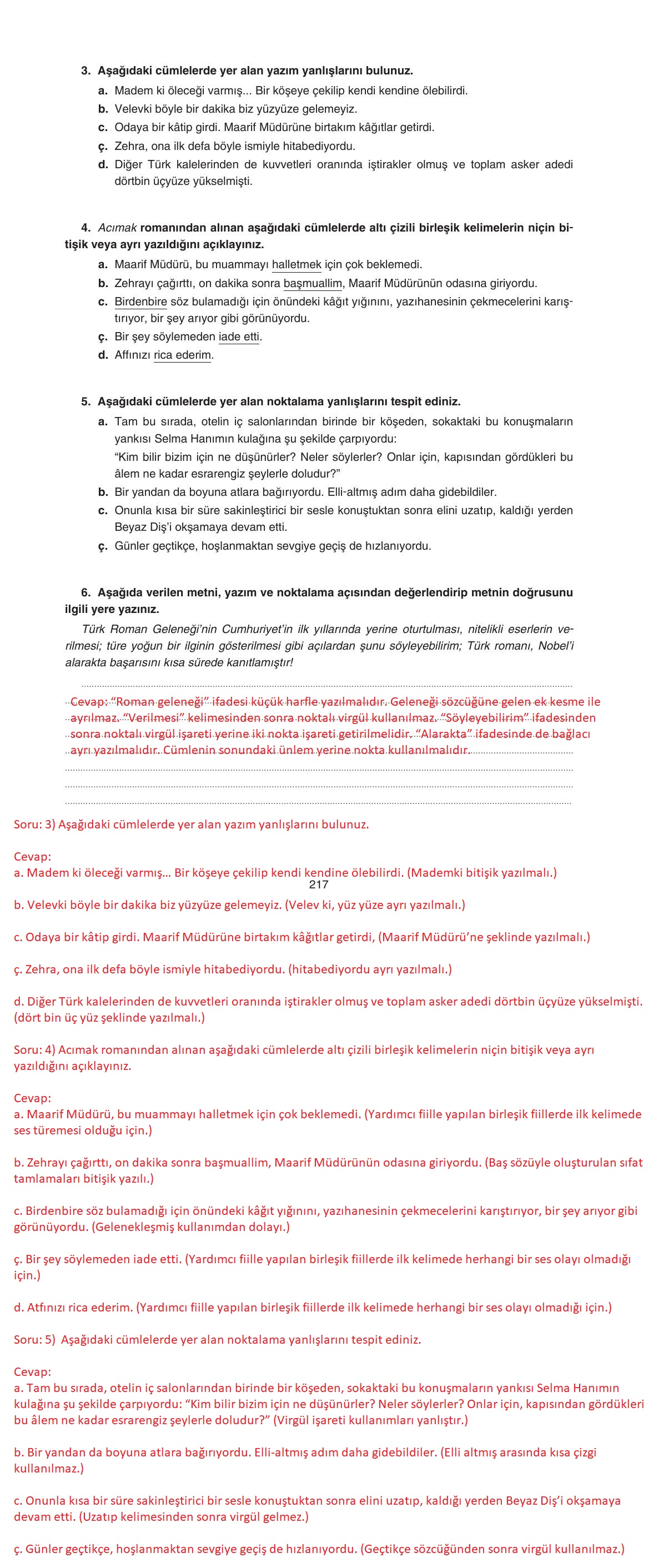 11. Sınıf Gizem Yayınları Türk Dili Ve Edebiyatı Ders Kitabı Sayfa 217 Cevapları 11. Sınıf Gizem Yayınları Türk Dili Ve Edebiyatı Ders Kitabı Sayfa 217 Cevapları