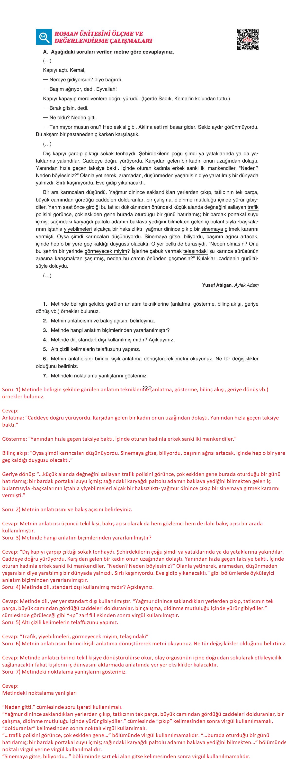 11. Sınıf Gizem Yayınları Türk Dili Ve Edebiyatı Ders Kitabı Sayfa 220 Cevapları 11. Sınıf Gizem Yayınları Türk Dili Ve Edebiyatı Ders Kitabı Sayfa 220 Cevapları
