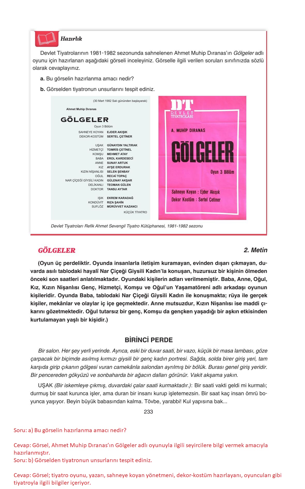 11. Sınıf Gizem Yayınları Türk Dili Ve Edebiyatı Ders Kitabı Sayfa 233 Cevapları 11. Sınıf Gizem Yayınları Türk Dili Ve Edebiyatı Ders Kitabı Sayfa 233 Cevapları