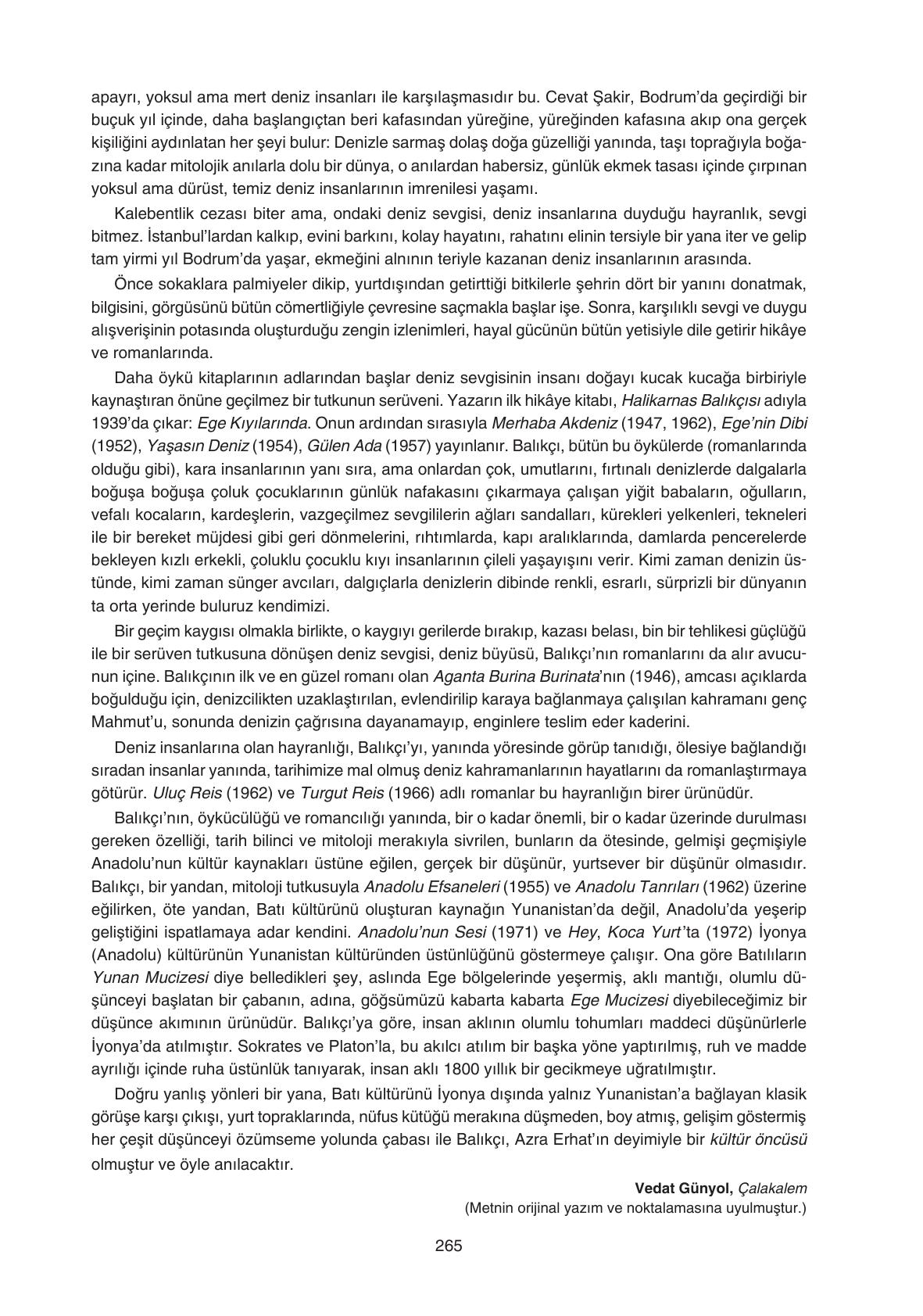 11. Sınıf Gizem Yayınları Türk Dili Ve Edebiyatı Ders Kitabı Sayfa 265 Cevapları 11. Sınıf Gizem Yayınları Türk Dili Ve Edebiyatı Ders Kitabı Sayfa 265 Cevapları