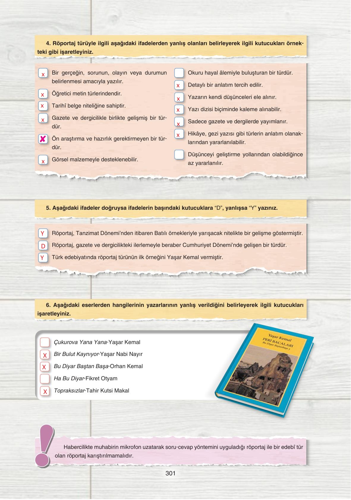 11. Sınıf Gizem Yayınları Türk Dili Ve Edebiyatı Ders Kitabı Sayfa 301 Cevapları 11. Sınıf Gizem Yayınları Türk Dili Ve Edebiyatı Ders Kitabı Sayfa 301 Cevapları
