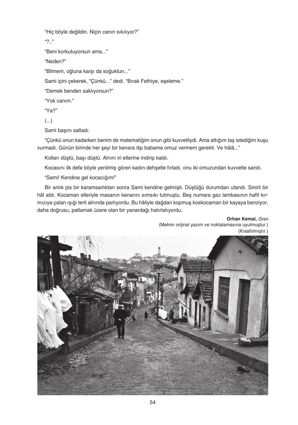 11. Sınıf Gizem Yayınları Türk Dili Ve Edebiyatı Ders Kitabı Sayfa 54 Cevapları