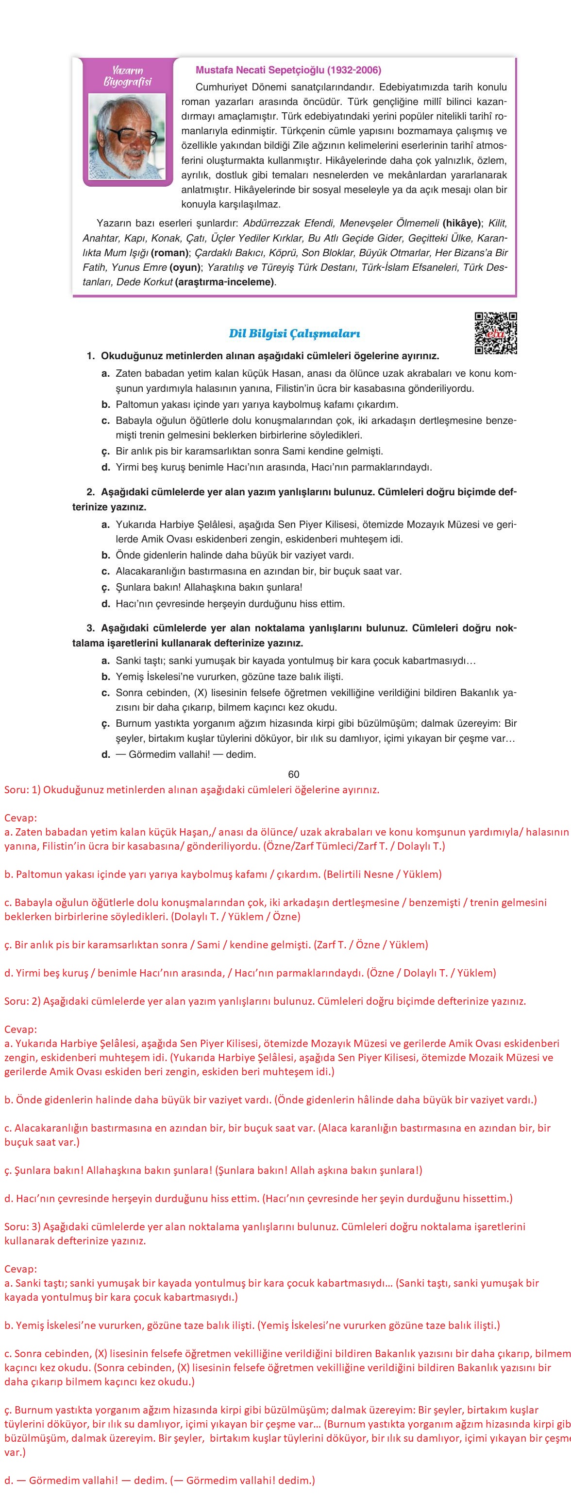 11. Sınıf Gizem Yayınları Türk Dili Ve Edebiyatı Ders Kitabı Sayfa 60 Cevapları 11. Sınıf Gizem Yayınları Türk Dili Ve Edebiyatı Ders Kitabı Sayfa 60 Cevapları