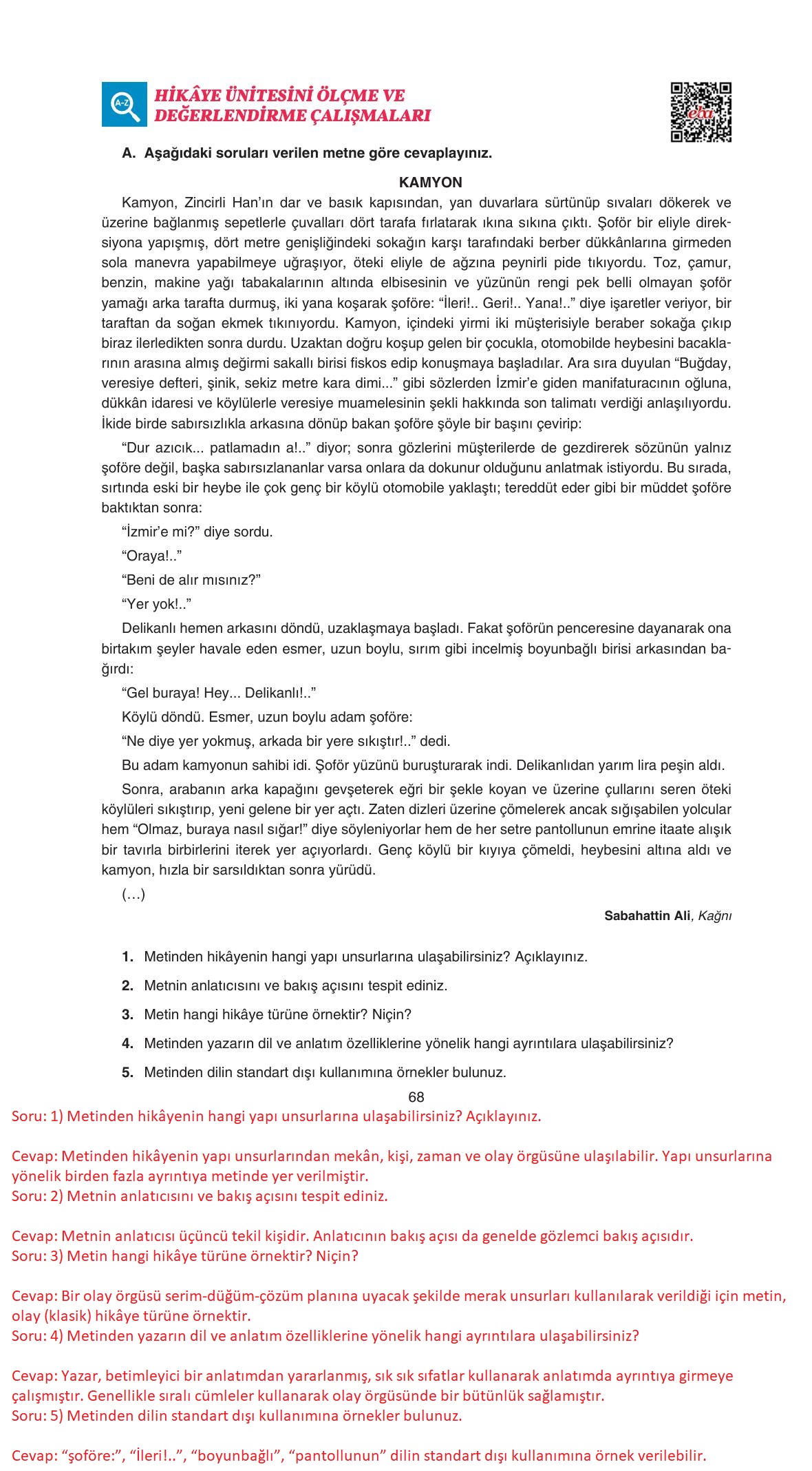 11. Sınıf Gizem Yayınları Türk Dili Ve Edebiyatı Ders Kitabı Sayfa 68 Cevapları 11. Sınıf Gizem Yayınları Türk Dili Ve Edebiyatı Ders Kitabı Sayfa 68 Cevapları
