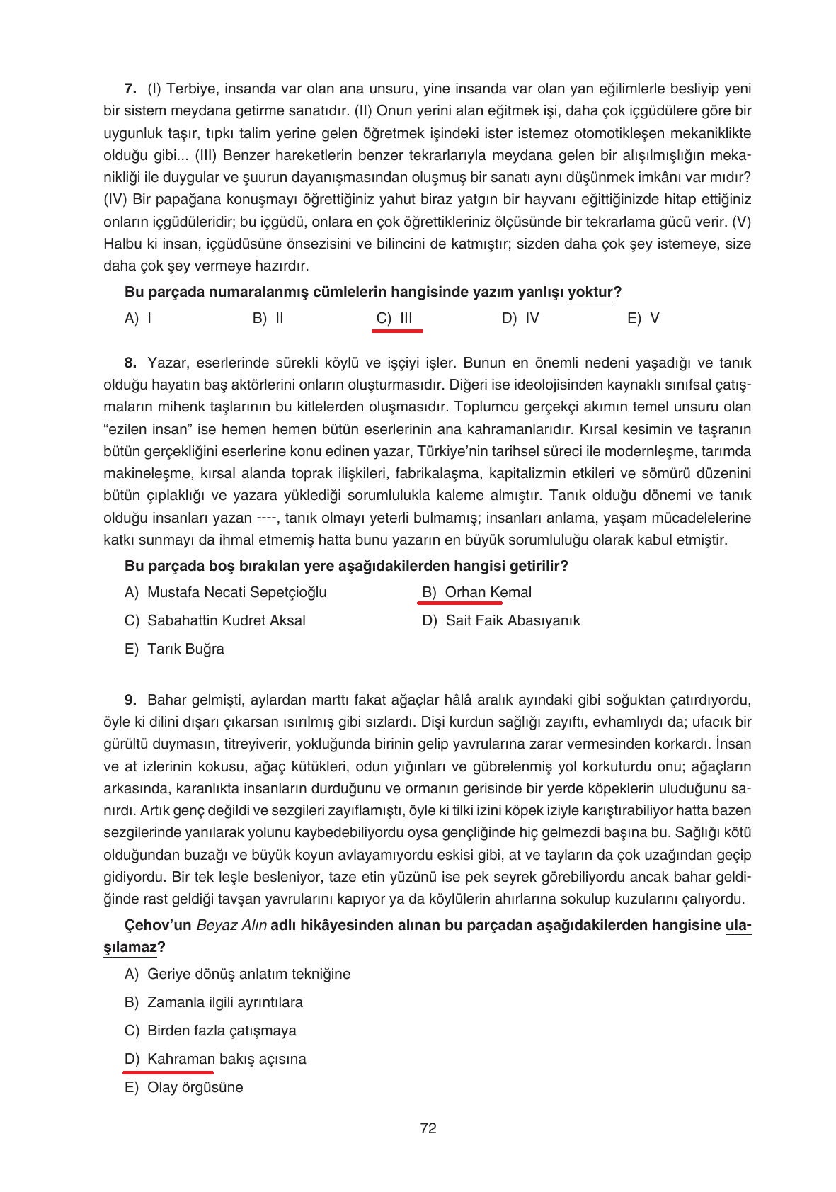 11. Sınıf Gizem Yayınları Türk Dili Ve Edebiyatı Ders Kitabı Sayfa 72 Cevapları 11. Sınıf Gizem Yayınları Türk Dili Ve Edebiyatı Ders Kitabı Sayfa 72 Cevapları
