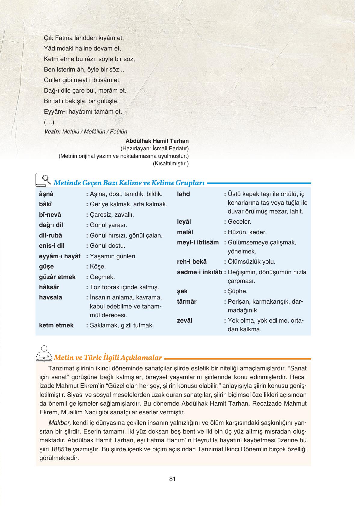 11. Sınıf Gizem Yayınları Türk Dili Ve Edebiyatı Ders Kitabı Sayfa 81 Cevapları 11. Sınıf Gizem Yayınları Türk Dili Ve Edebiyatı Ders Kitabı Sayfa 81 Cevapları