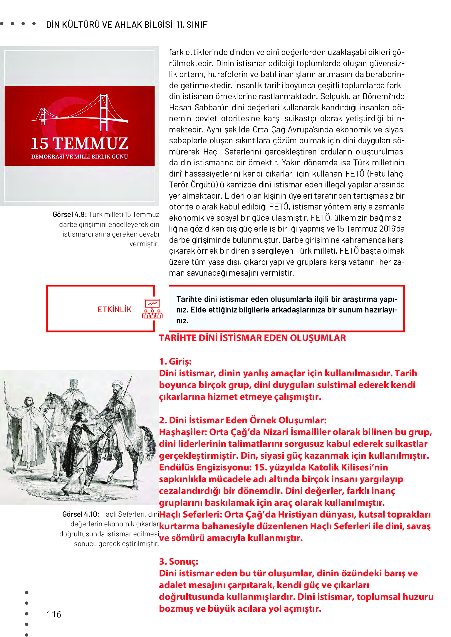 11. Sınıf Meb Yayınları Din Kültürü Ve Ahlak Bilgisi Ders Kitabı Sayfa 116 Cevapları 11. Sınıf Meb Yayınları Din Kültürü Ve Ahlak Bilgisi Ders Kitabı Sayfa 116 Cevapları