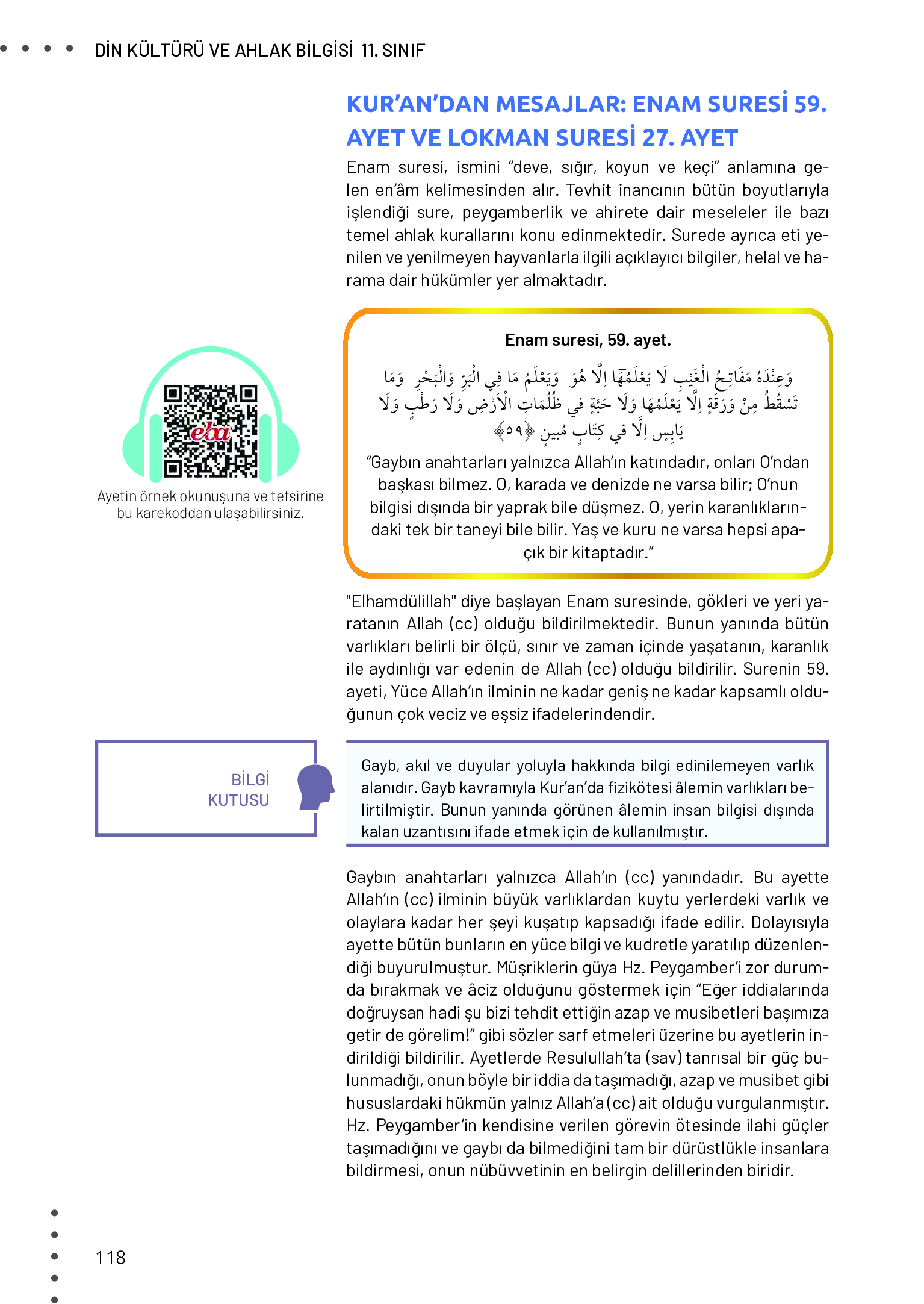 11. Sınıf Meb Yayınları Din Kültürü Ve Ahlak Bilgisi Ders Kitabı Sayfa 118 Cevapları 11. Sınıf Meb Yayınları Din Kültürü Ve Ahlak Bilgisi Ders Kitabı Sayfa 118 Cevapları