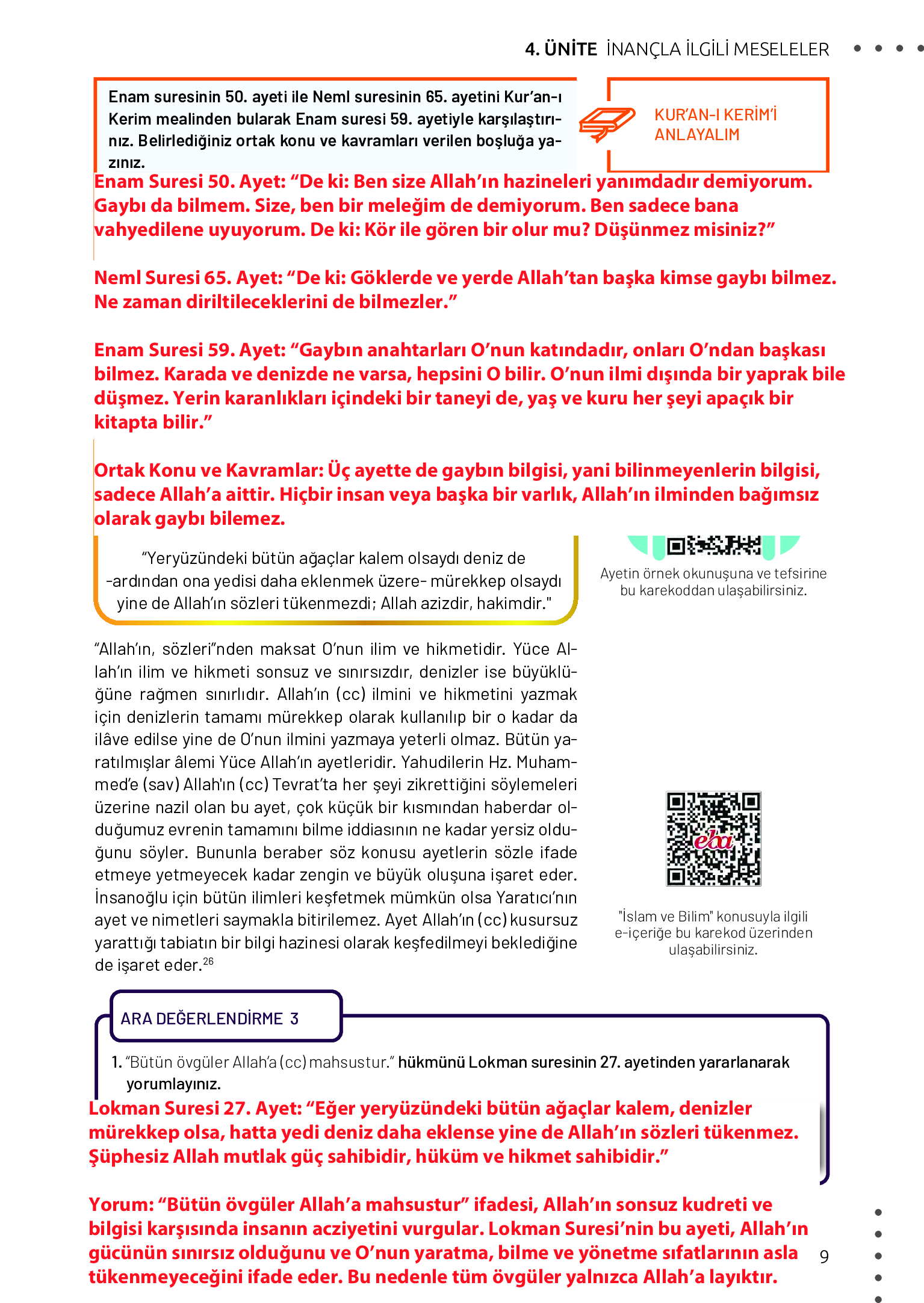 11. Sınıf Meb Yayınları Din Kültürü Ve Ahlak Bilgisi Ders Kitabı Sayfa 119 Cevapları 11. Sınıf Meb Yayınları Din Kültürü Ve Ahlak Bilgisi Ders Kitabı Sayfa 119 Cevapları