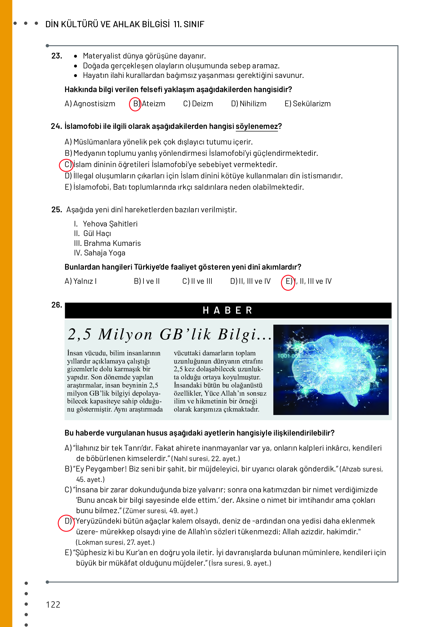 11. Sınıf Meb Yayınları Din Kültürü Ve Ahlak Bilgisi Ders Kitabı Sayfa 122 Cevapları 11. Sınıf Meb Yayınları Din Kültürü Ve Ahlak Bilgisi Ders Kitabı Sayfa 122 Cevapları