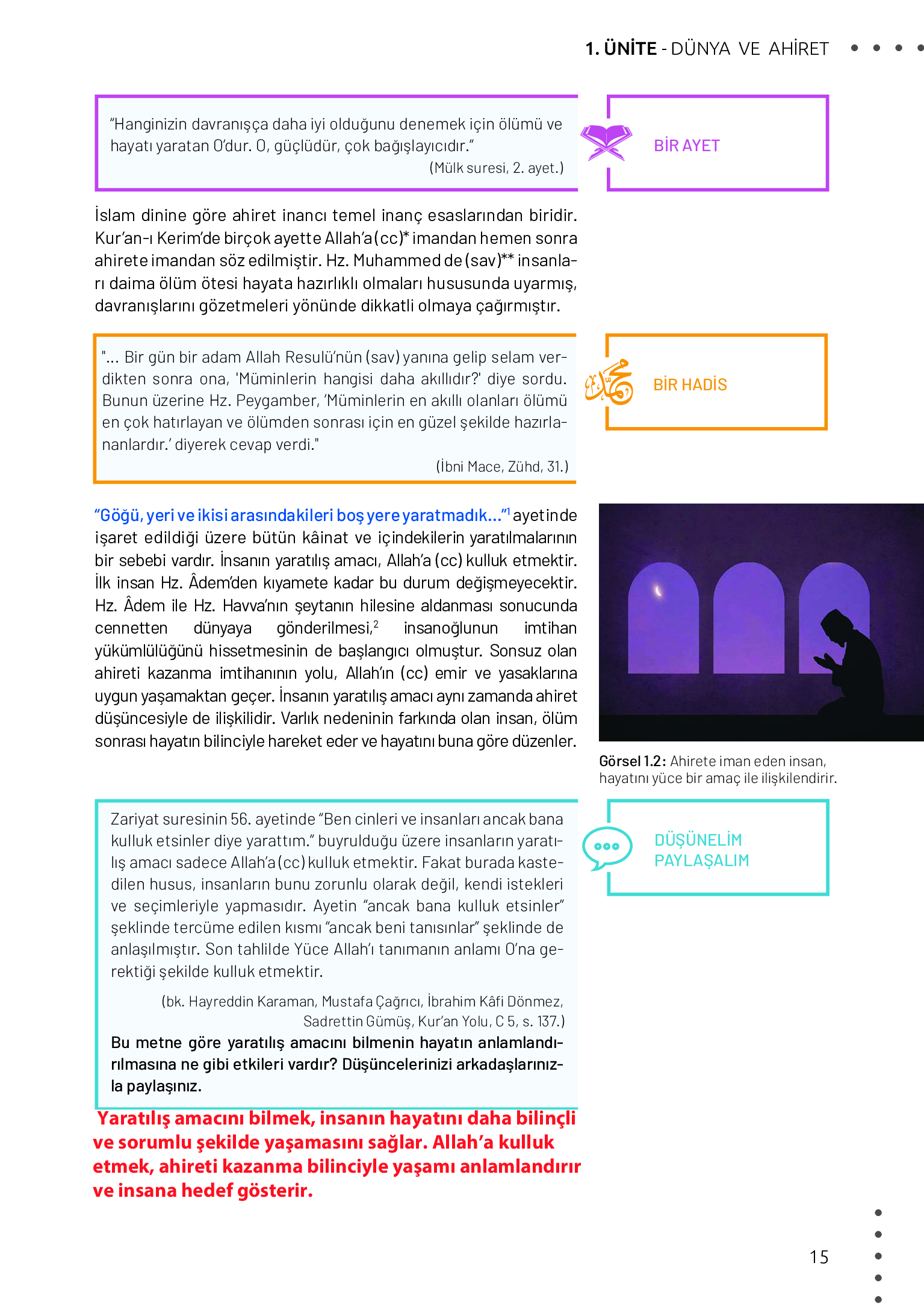 11. Sınıf Meb Yayınları Din Kültürü Ve Ahlak Bilgisi Ders Kitabı Sayfa 15 Cevapları 11. Sınıf Meb Yayınları Din Kültürü Ve Ahlak Bilgisi Ders Kitabı Sayfa 15 Cevapları